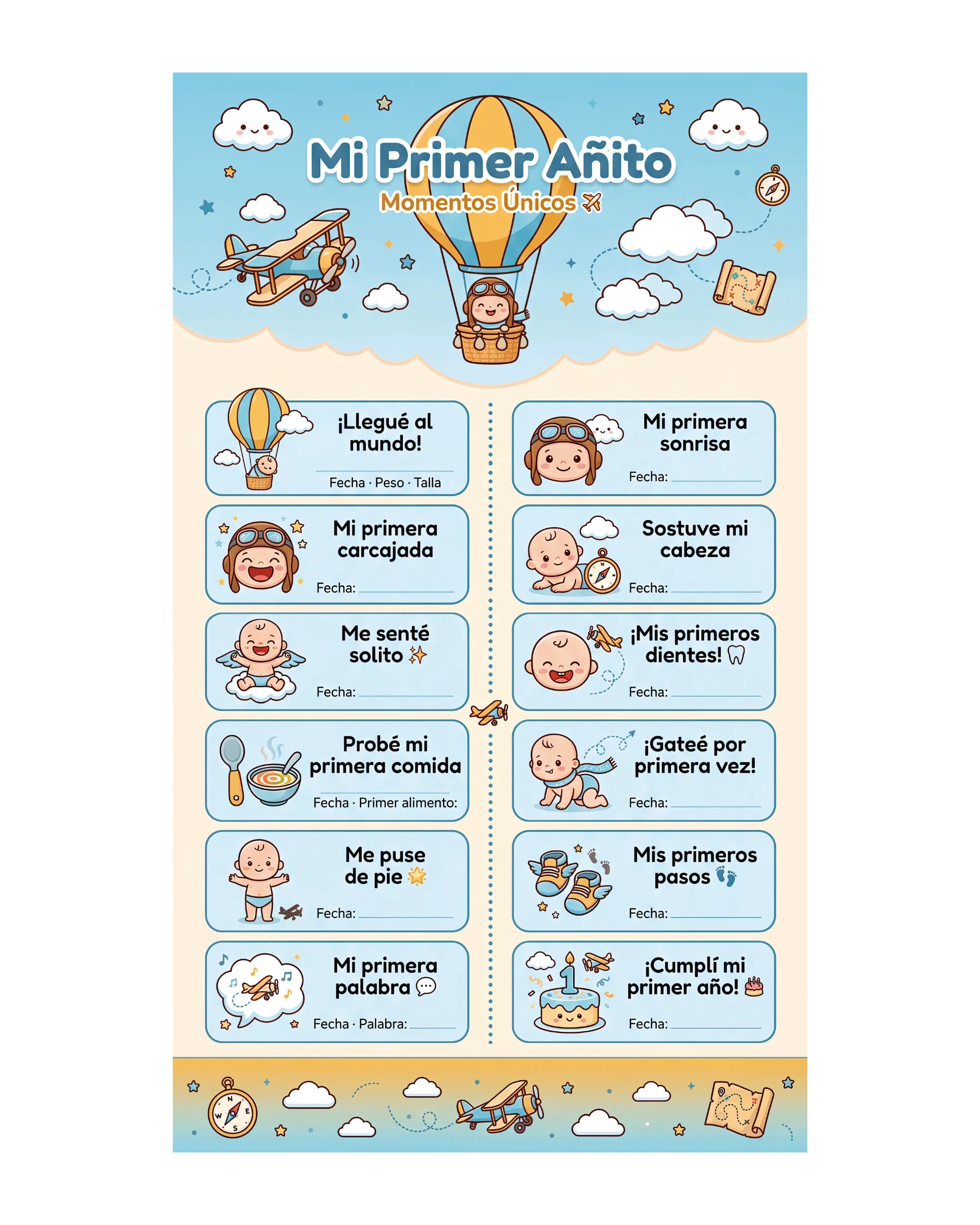 Mi Primer Añito – Diario de Momentos Únicos