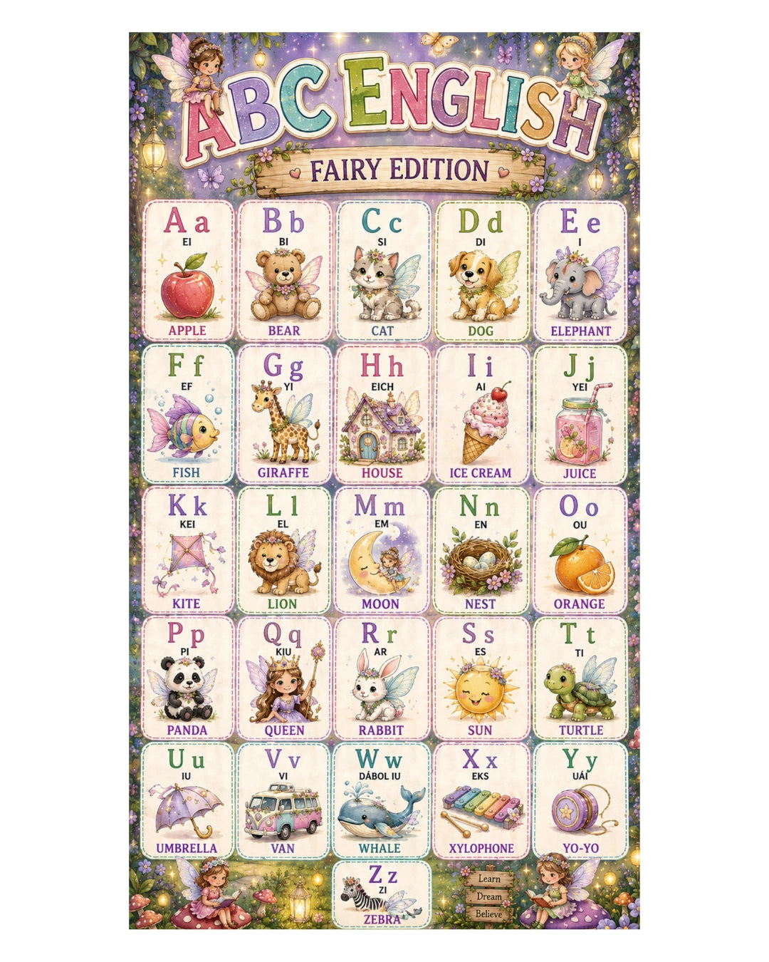 Sticker Educativo ABC English – Letras y Pronunciación