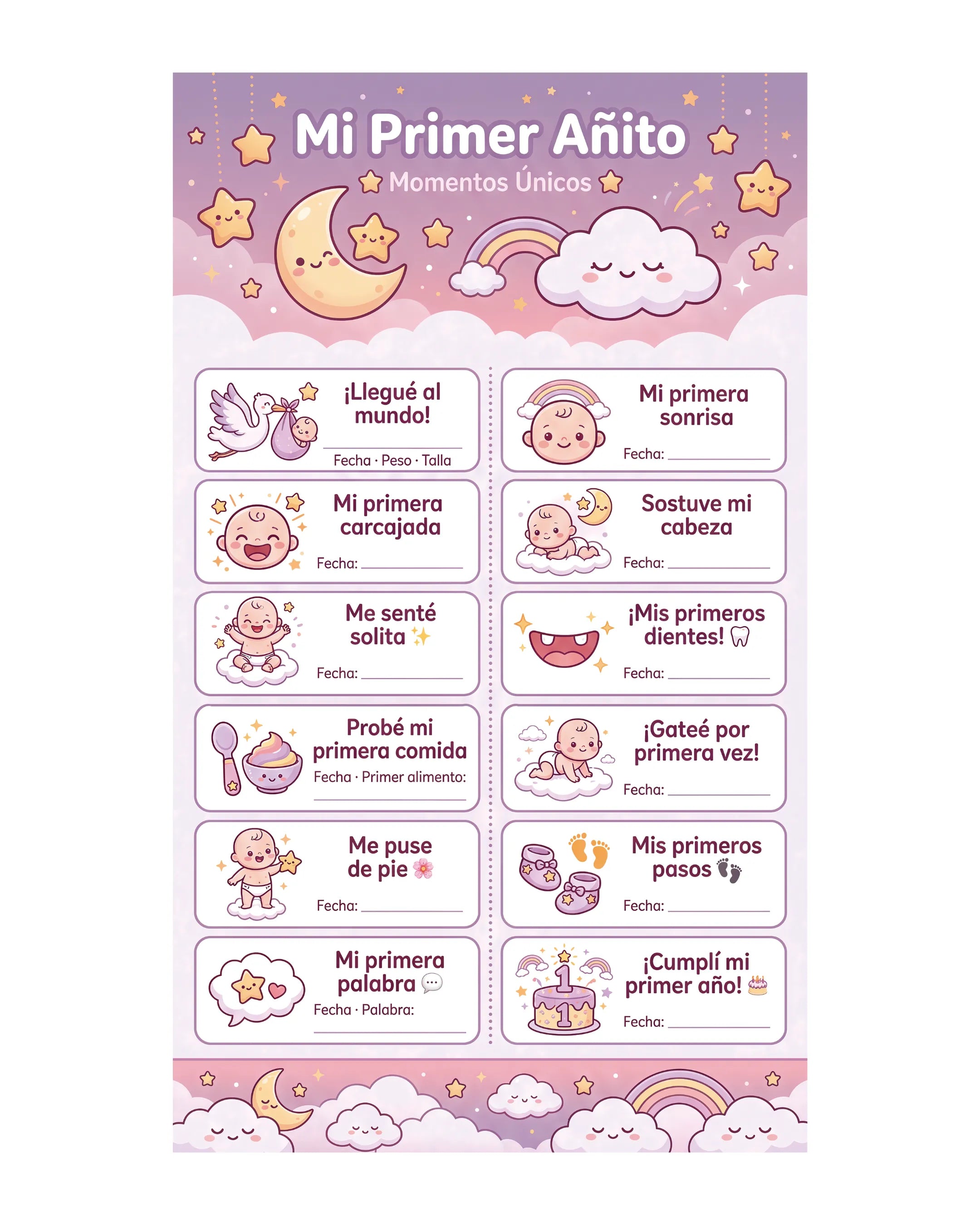 Mi Primer Añito – Diario de Momentos Únicos