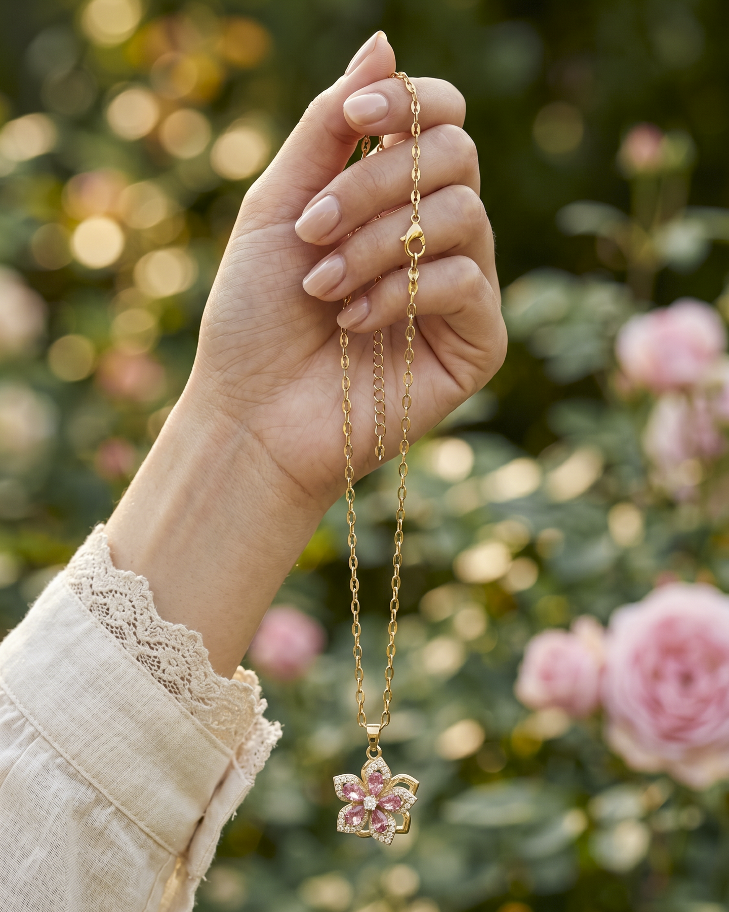 Collar Sakura – Flor Giratoria