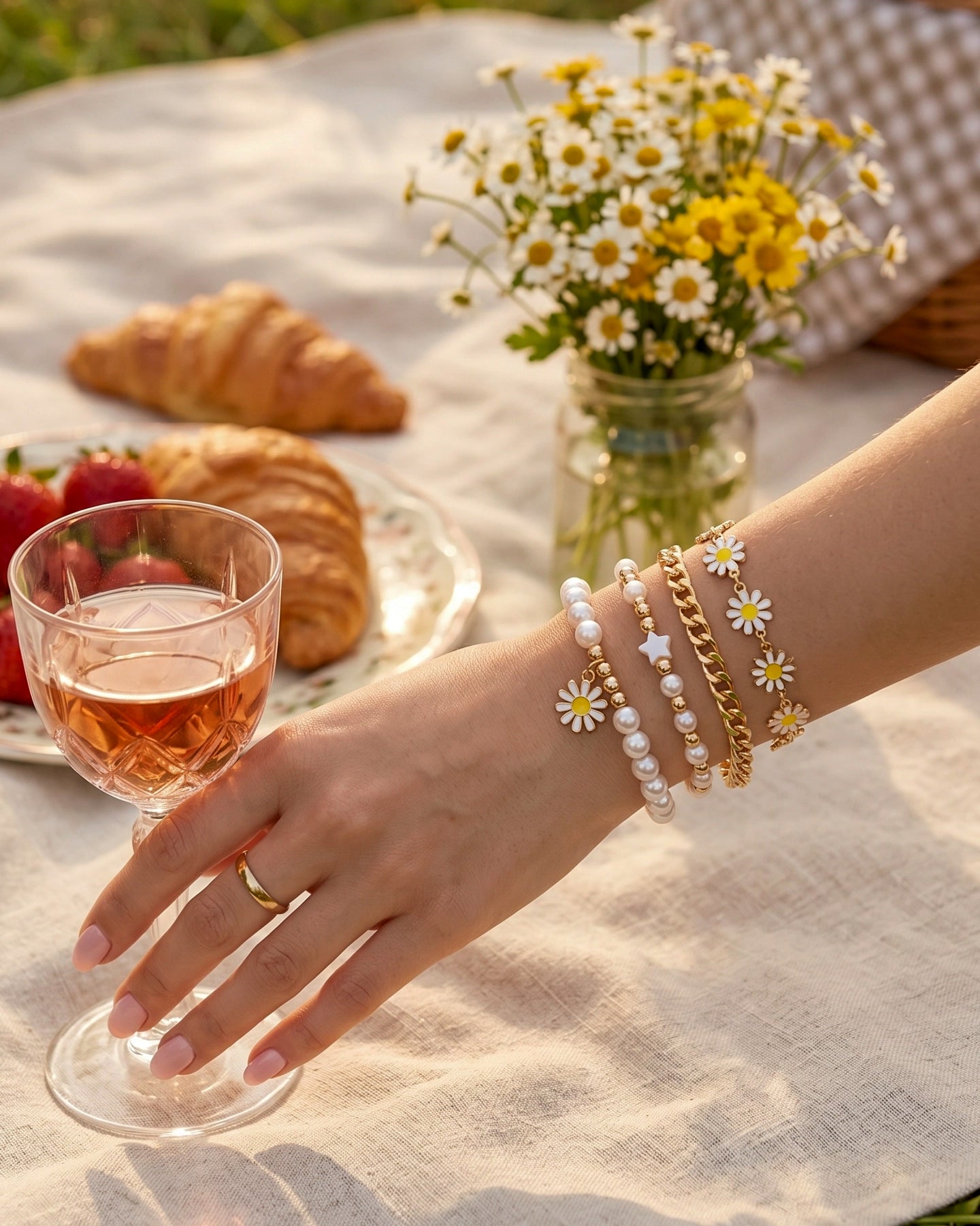 Set de 4 Pulseras – Edición Margarita