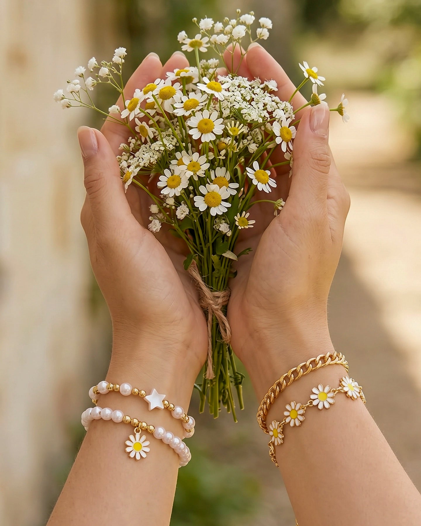 Set de 4 Pulseras – Edición Margarita