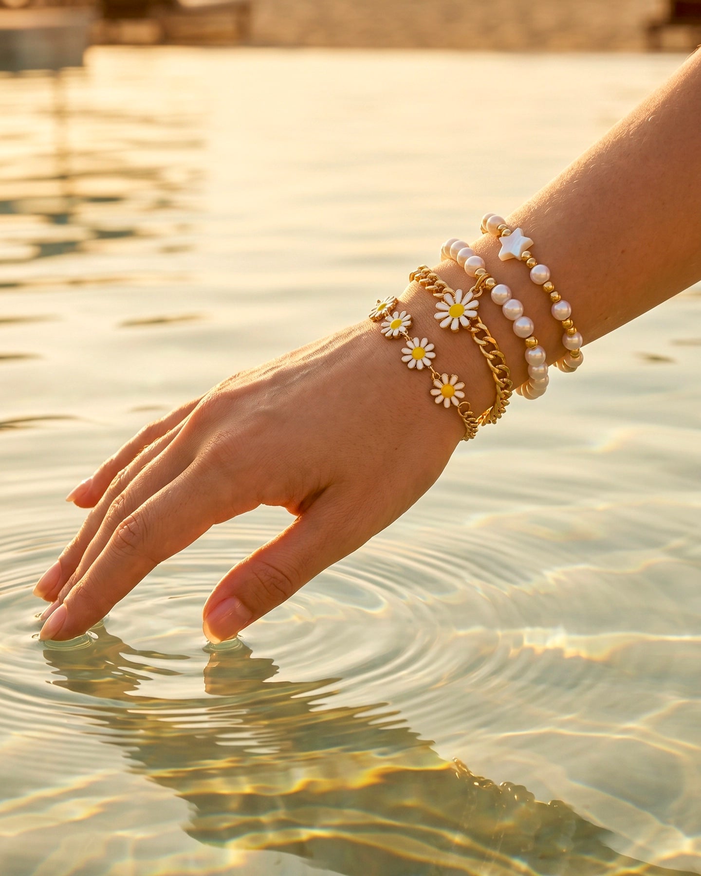 Set de 4 Pulseras – Edición Margarita