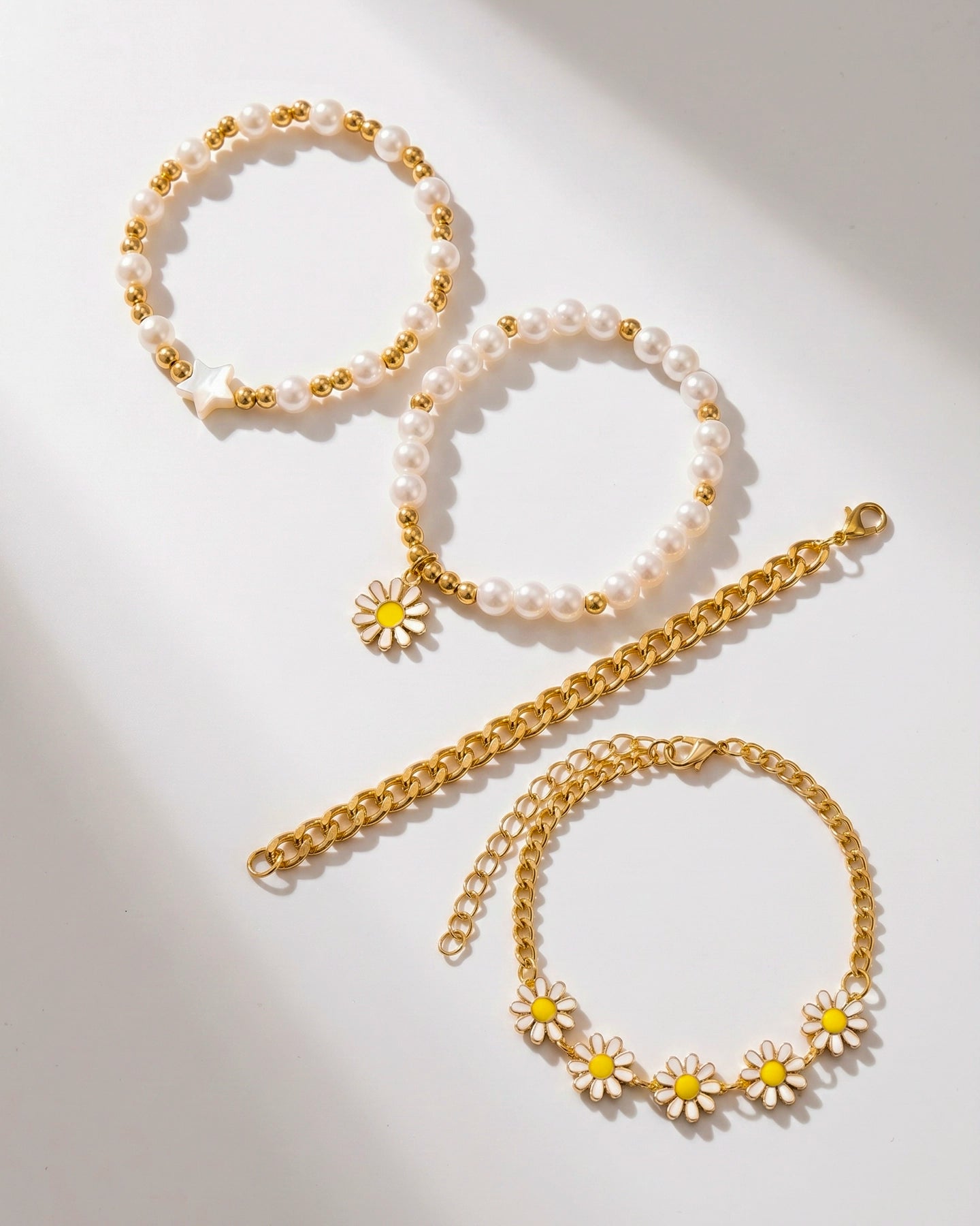 Set de 4 Pulseras – Edición Margarita