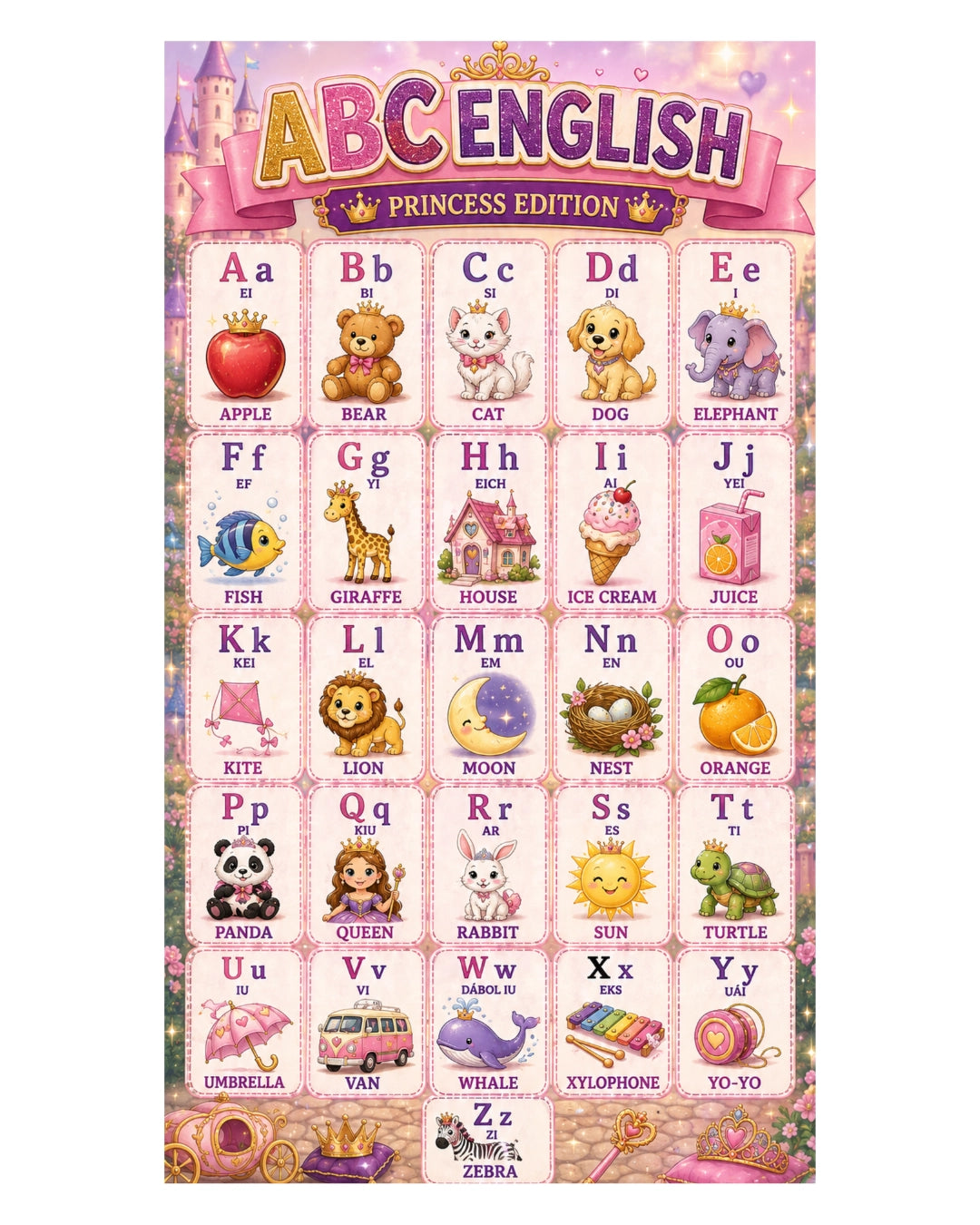 Sticker Educativo ABC English – Letras y Pronunciación