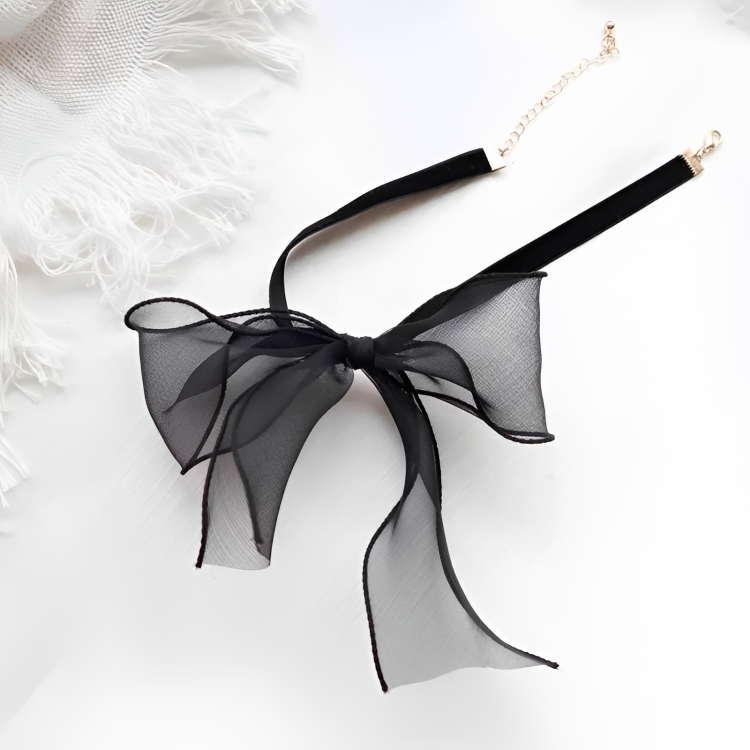 Choker con Listón Negro