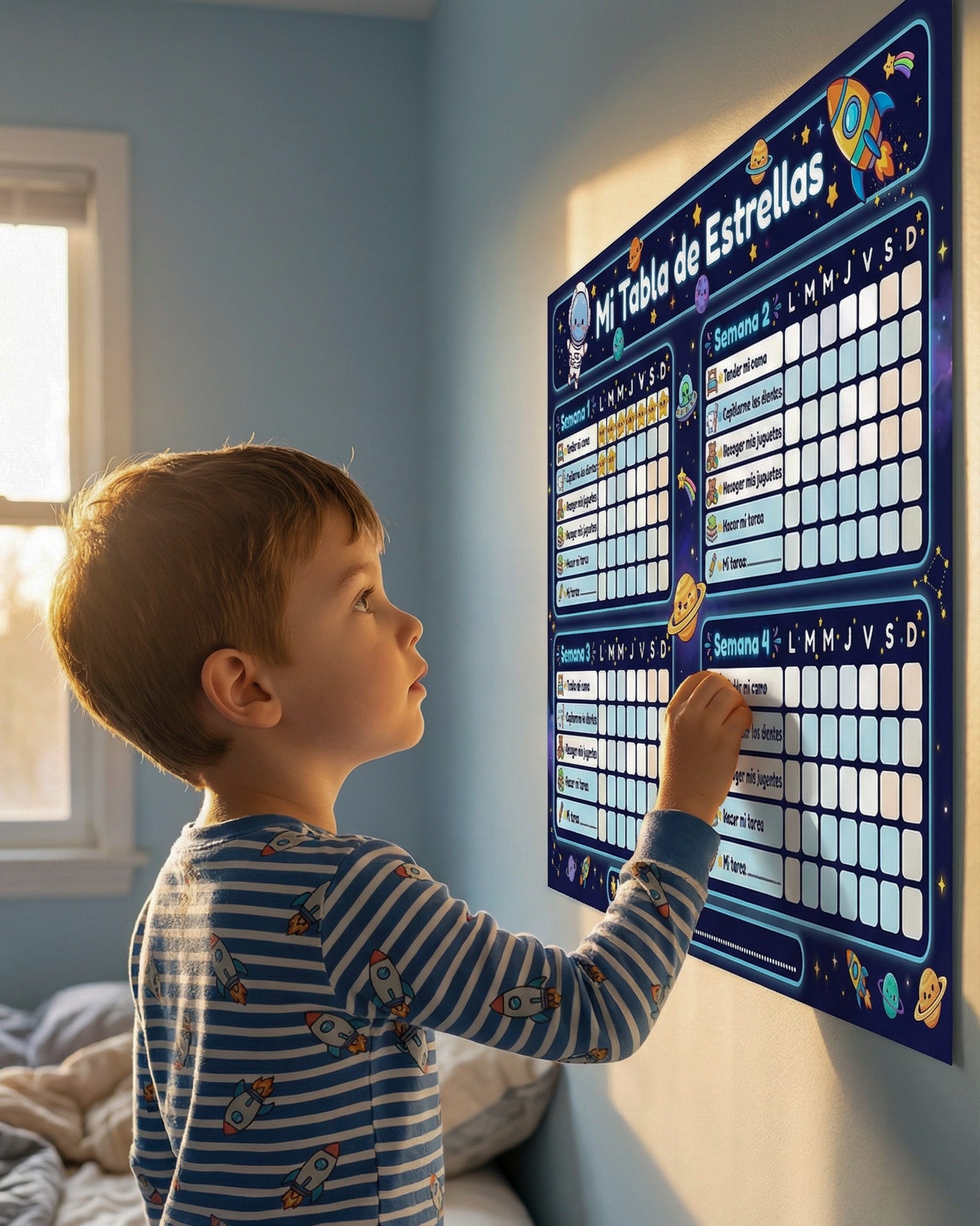 Mi Tabla de Estrellas – Tablero de Rutinas Infantil para Niños