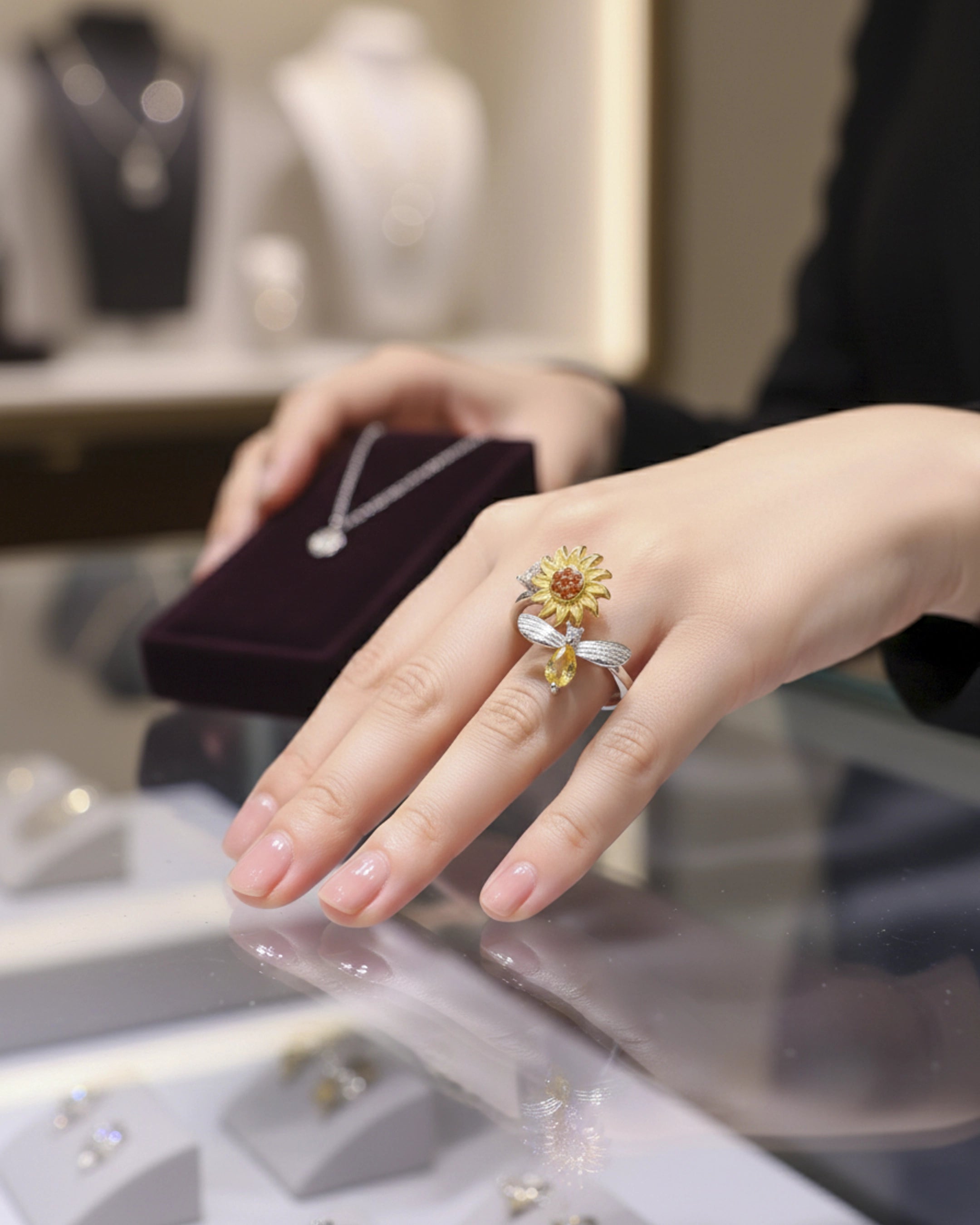 Anillo Girasol - Dulzura que florece en tus manos