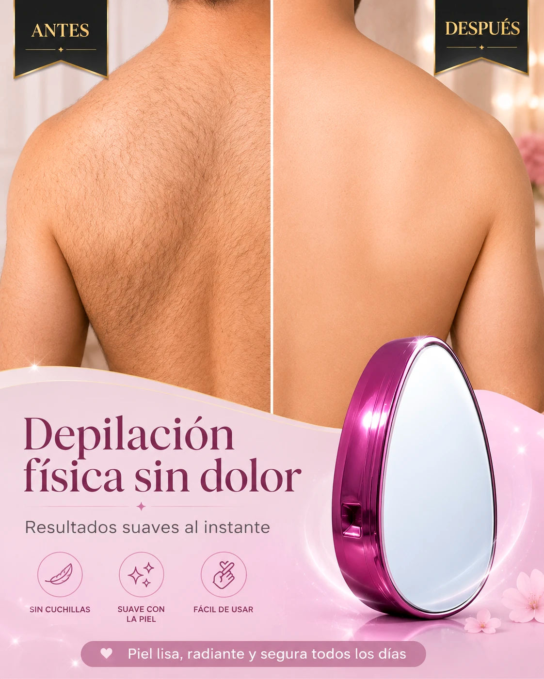 Depiladora de Cristal - Piel Suave