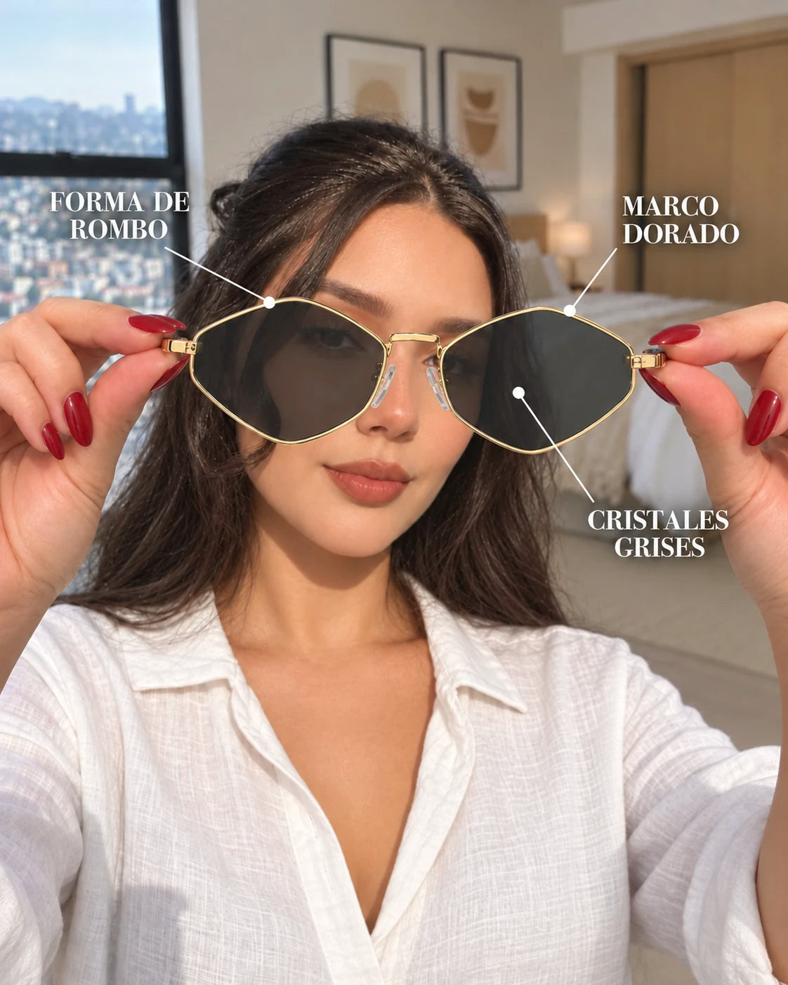 Lentes Marbella – Dorado y Negro