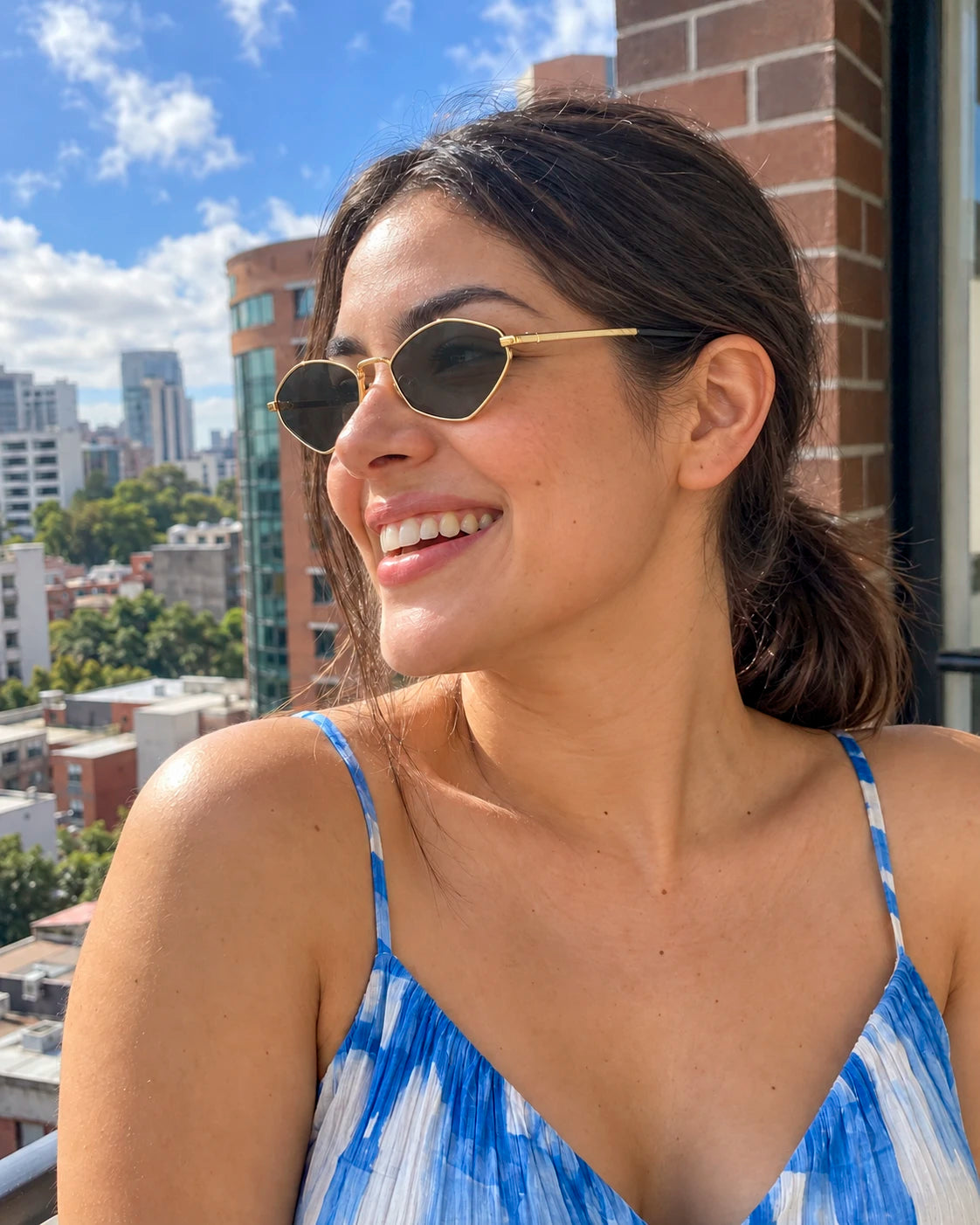 Lentes Marbella – Dorado y Negro