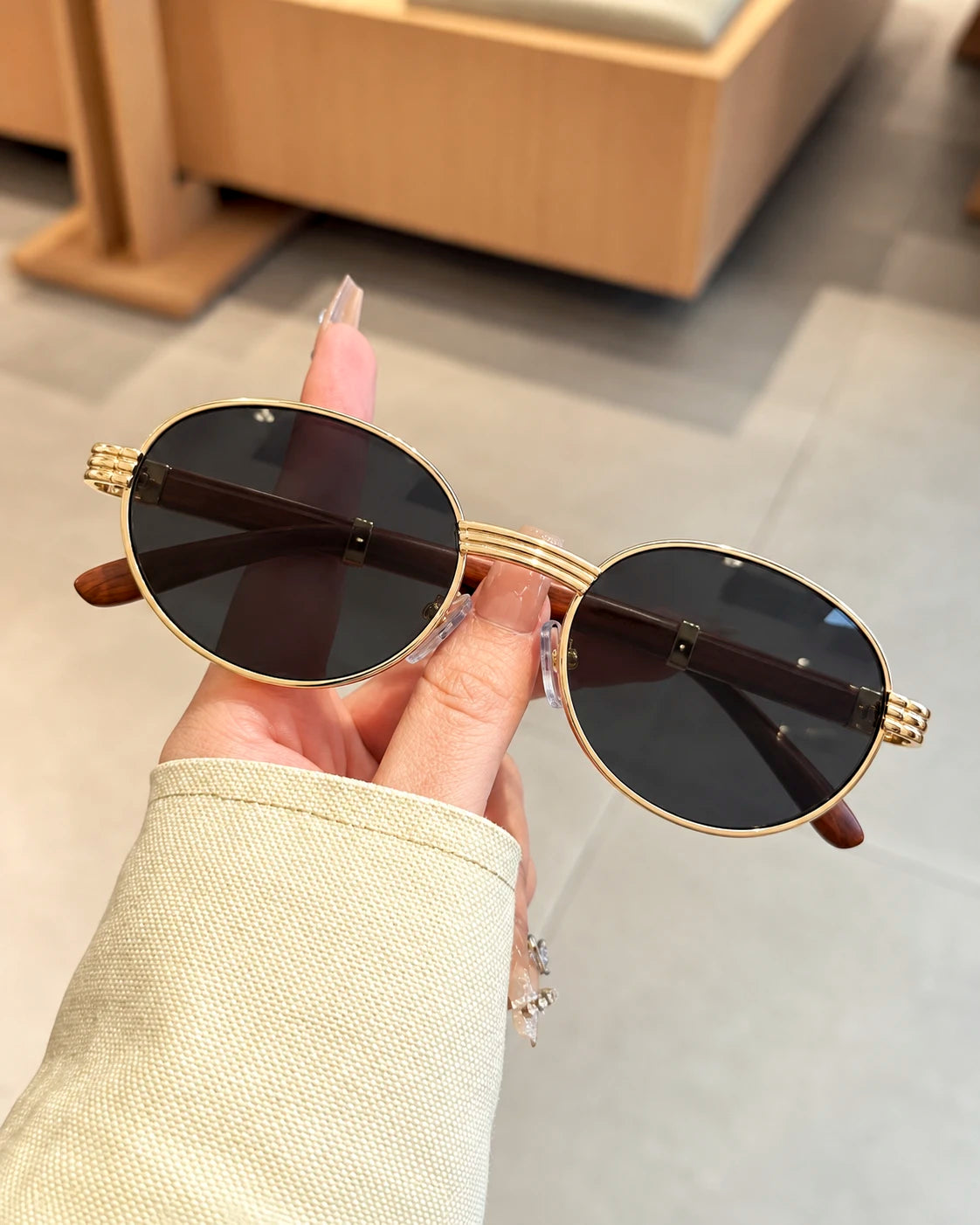 Lentes Moka – Café y Dorado