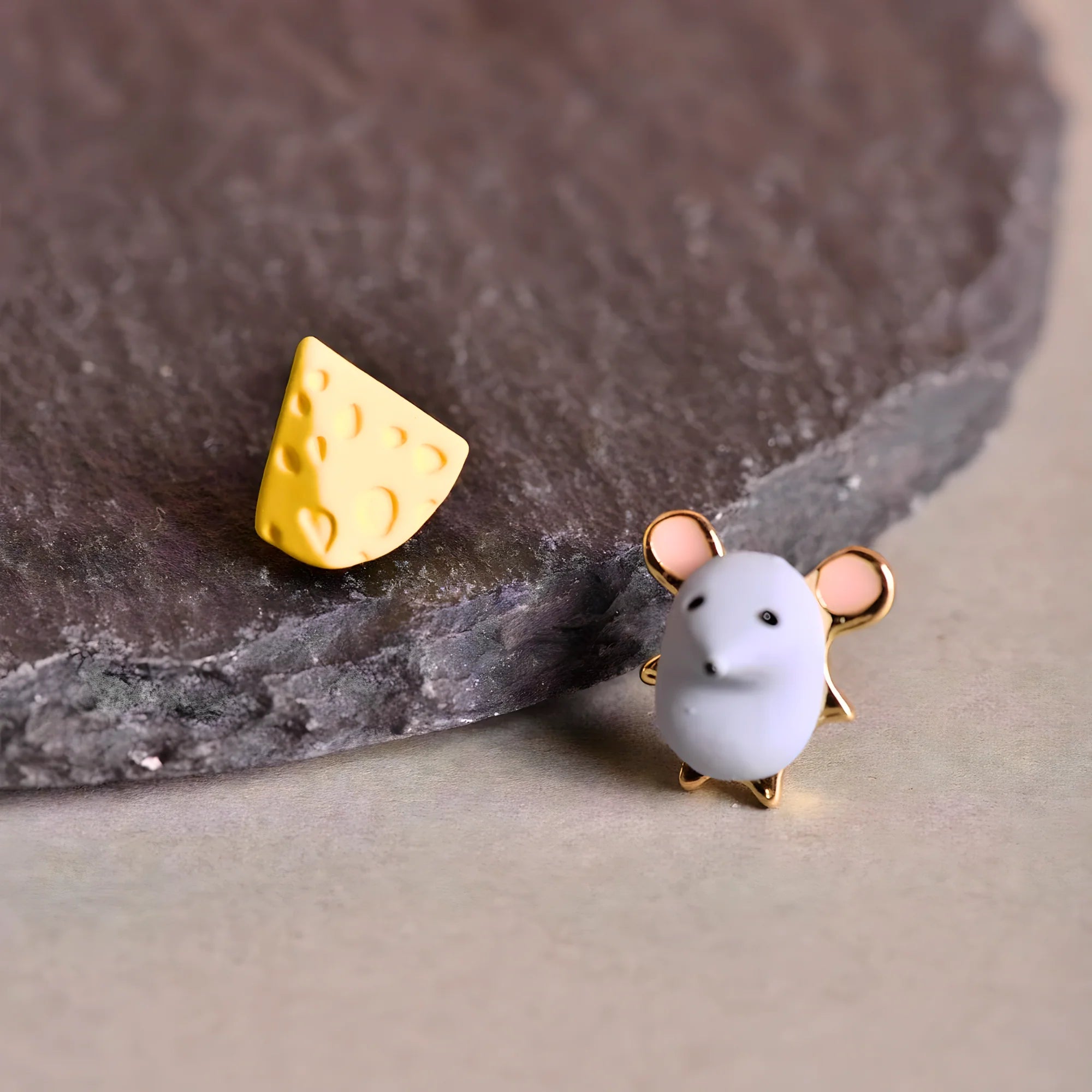 Aretes Ratón y Quesito