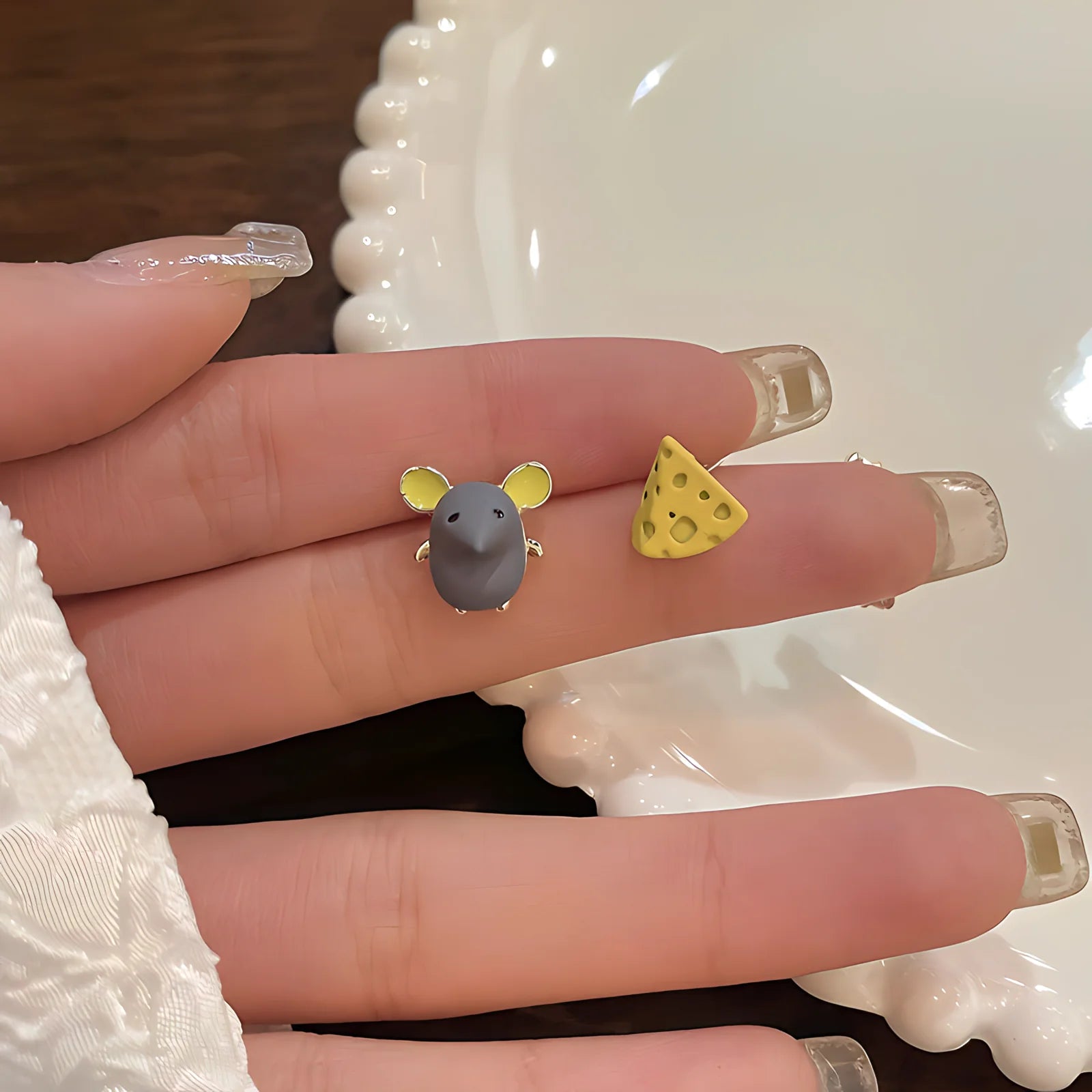 Aretes Ratón y Quesito