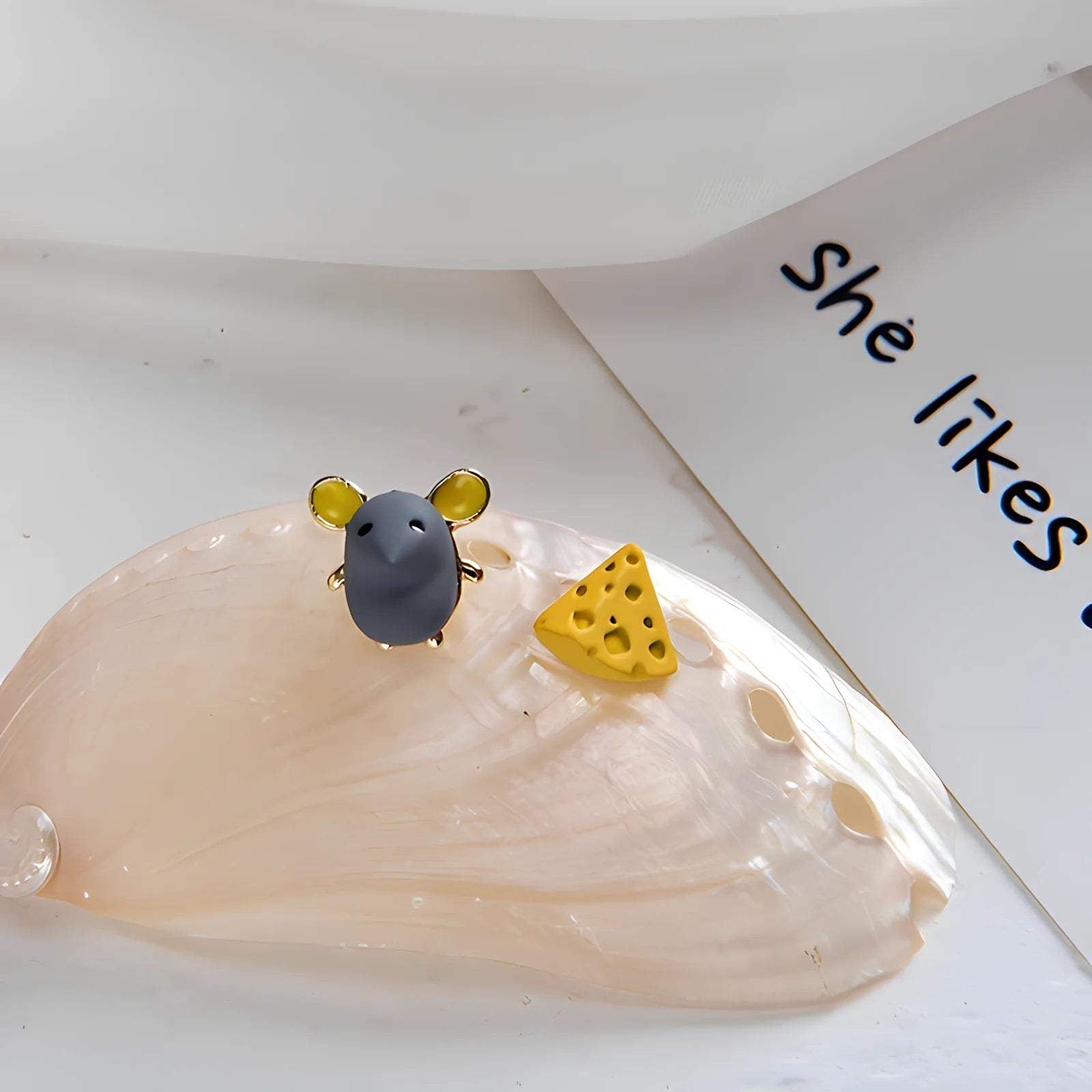 Aretes Ratón y Quesito