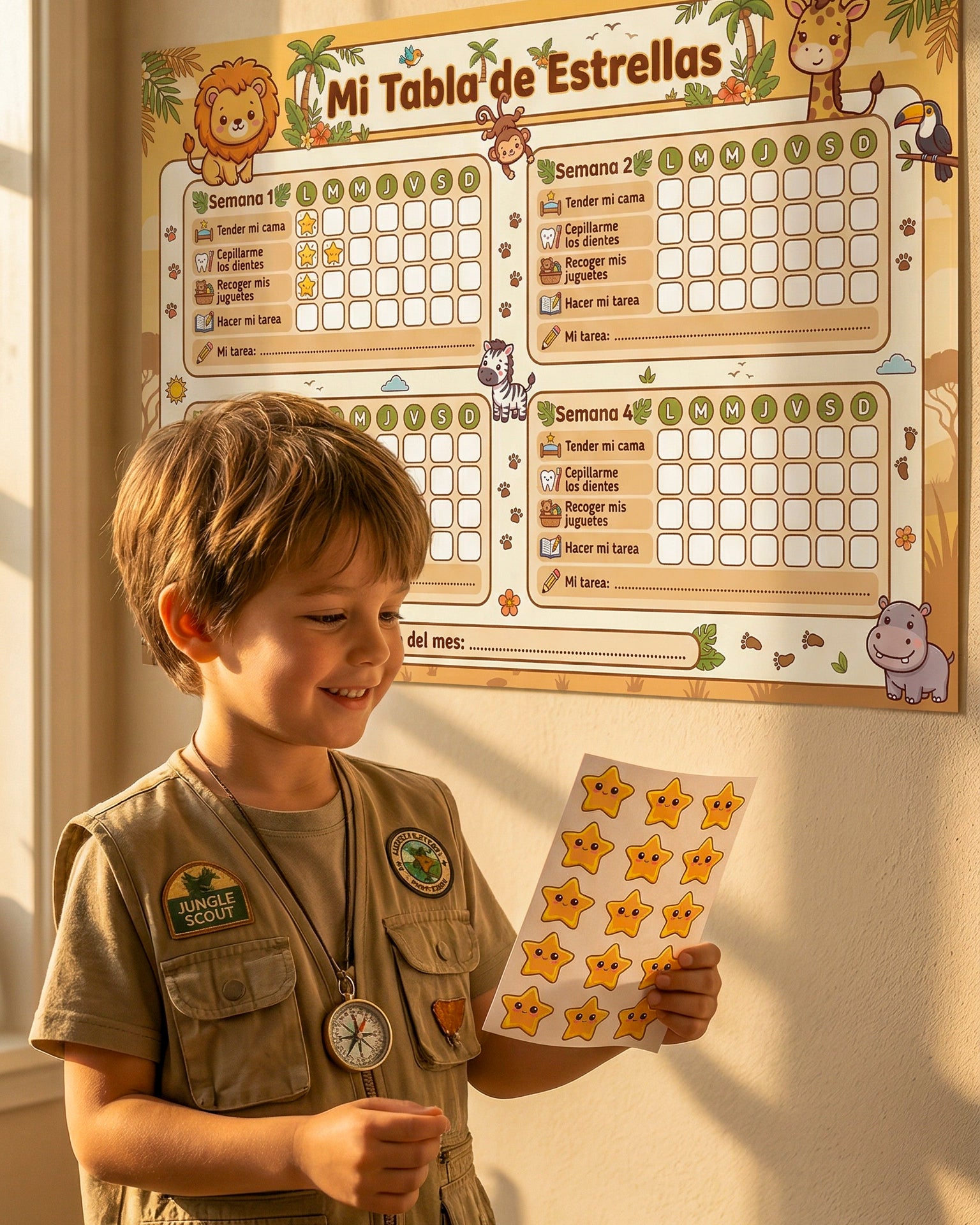 Mi Tabla de Estrellas – Tablero de Rutinas Infantil para Niños