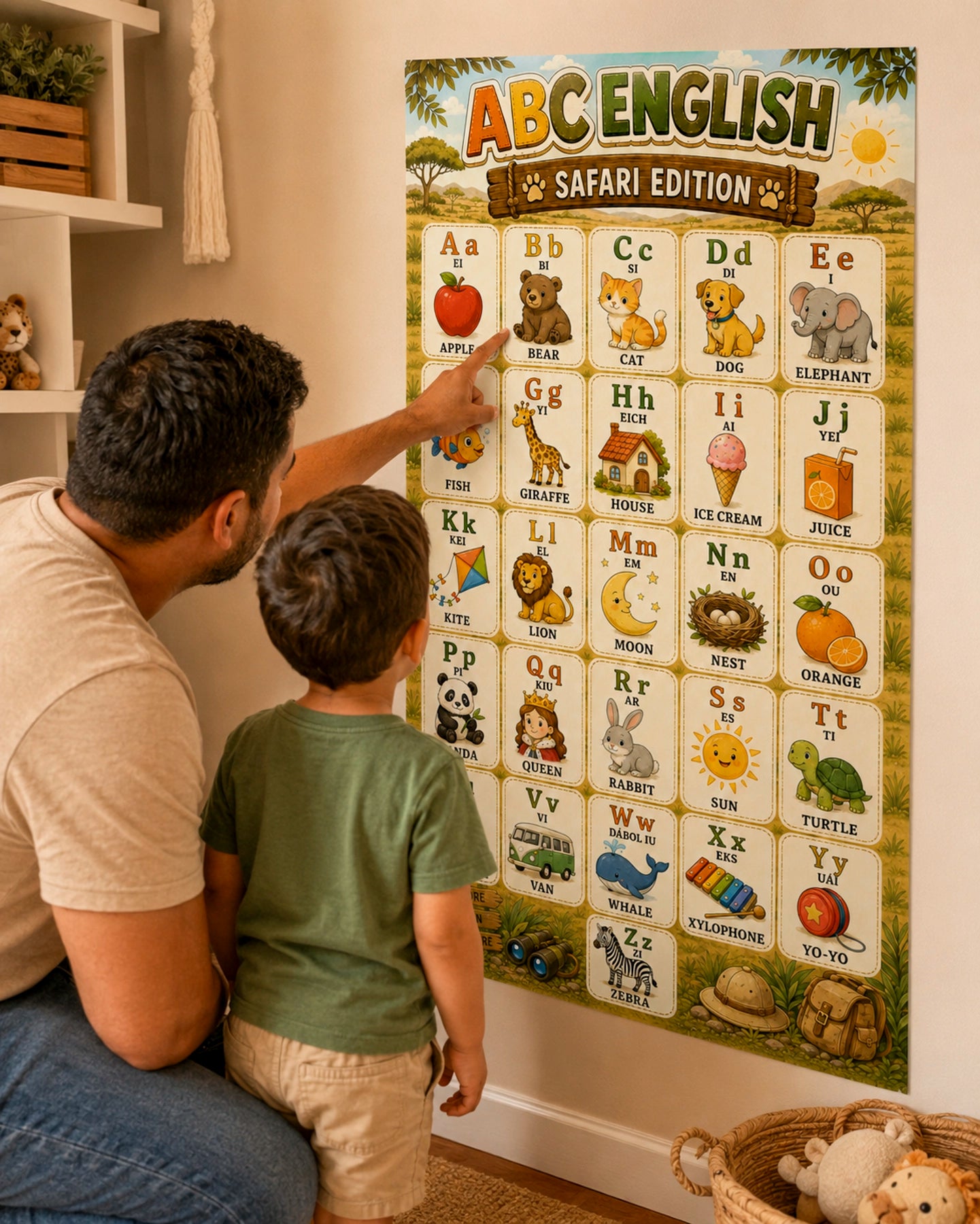 Sticker Educativo ABC English – Letras y Pronunciación