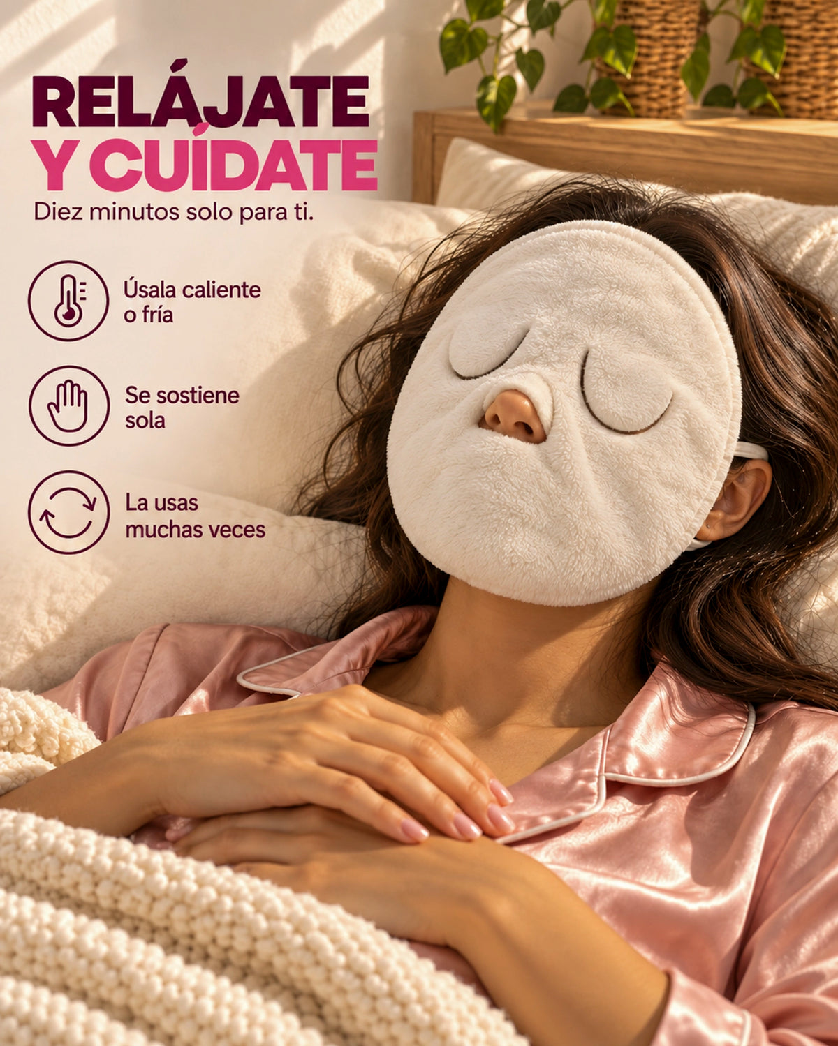 Mascarilla Facial Reutilizable – Frío y Calor