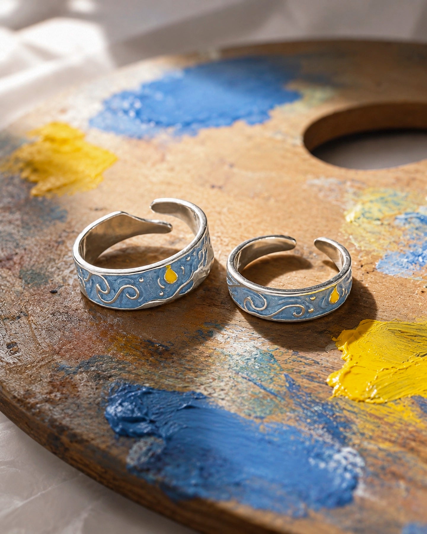 Anillos de Pareja Van Gogh – Noche Estrellada