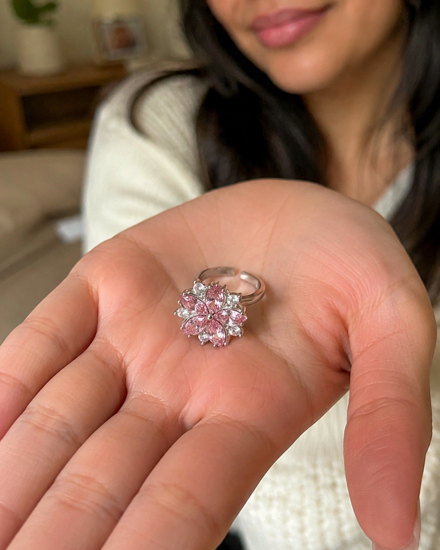 Flor de Cerezo – Anillo Ajustable