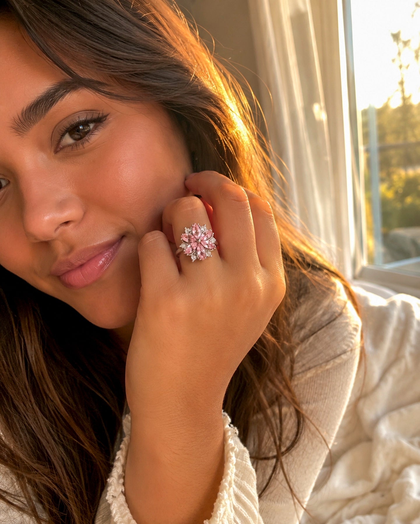 Flor de Cerezo – Anillo Ajustable