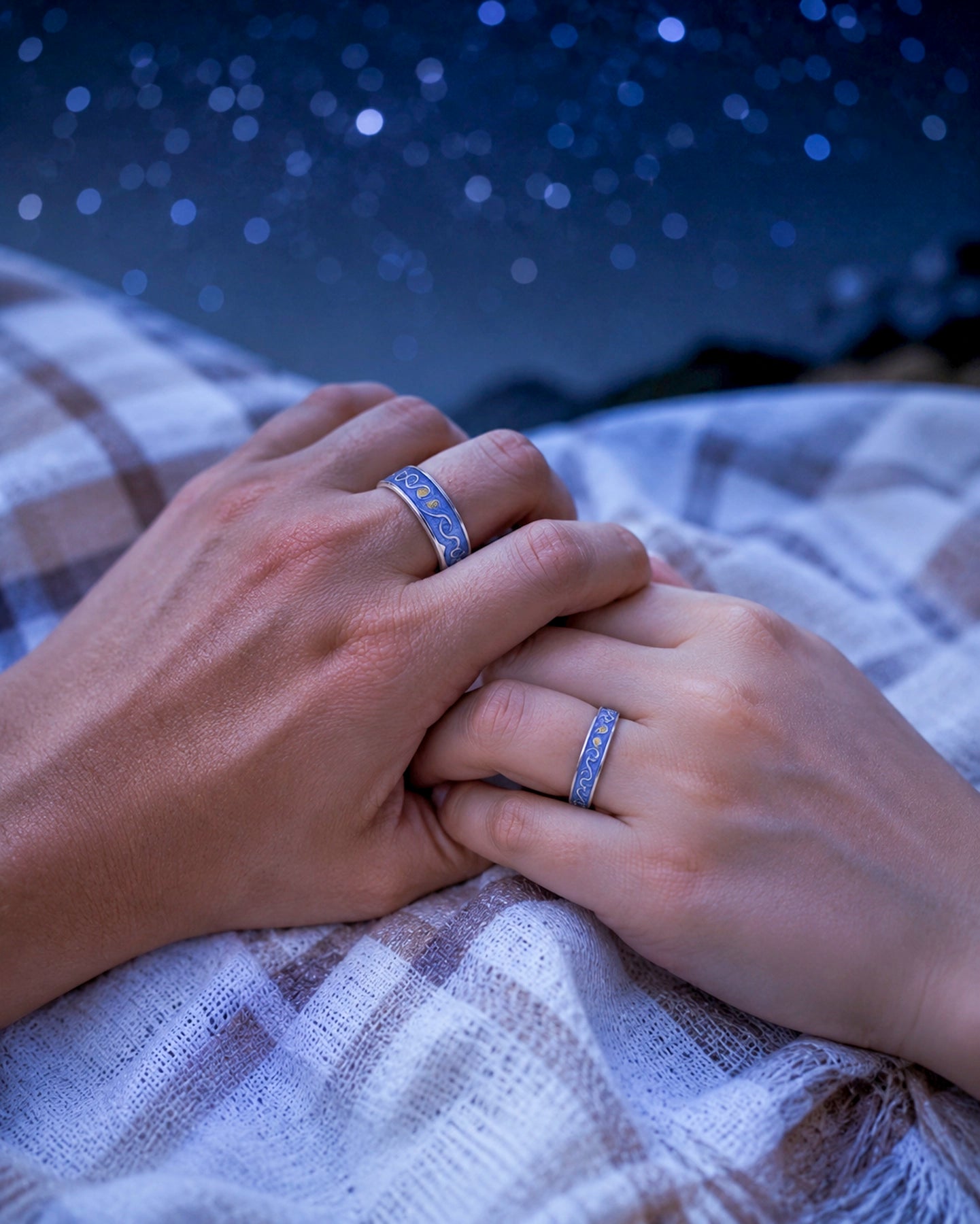 Anillos de Pareja Van Gogh – Noche Estrellada