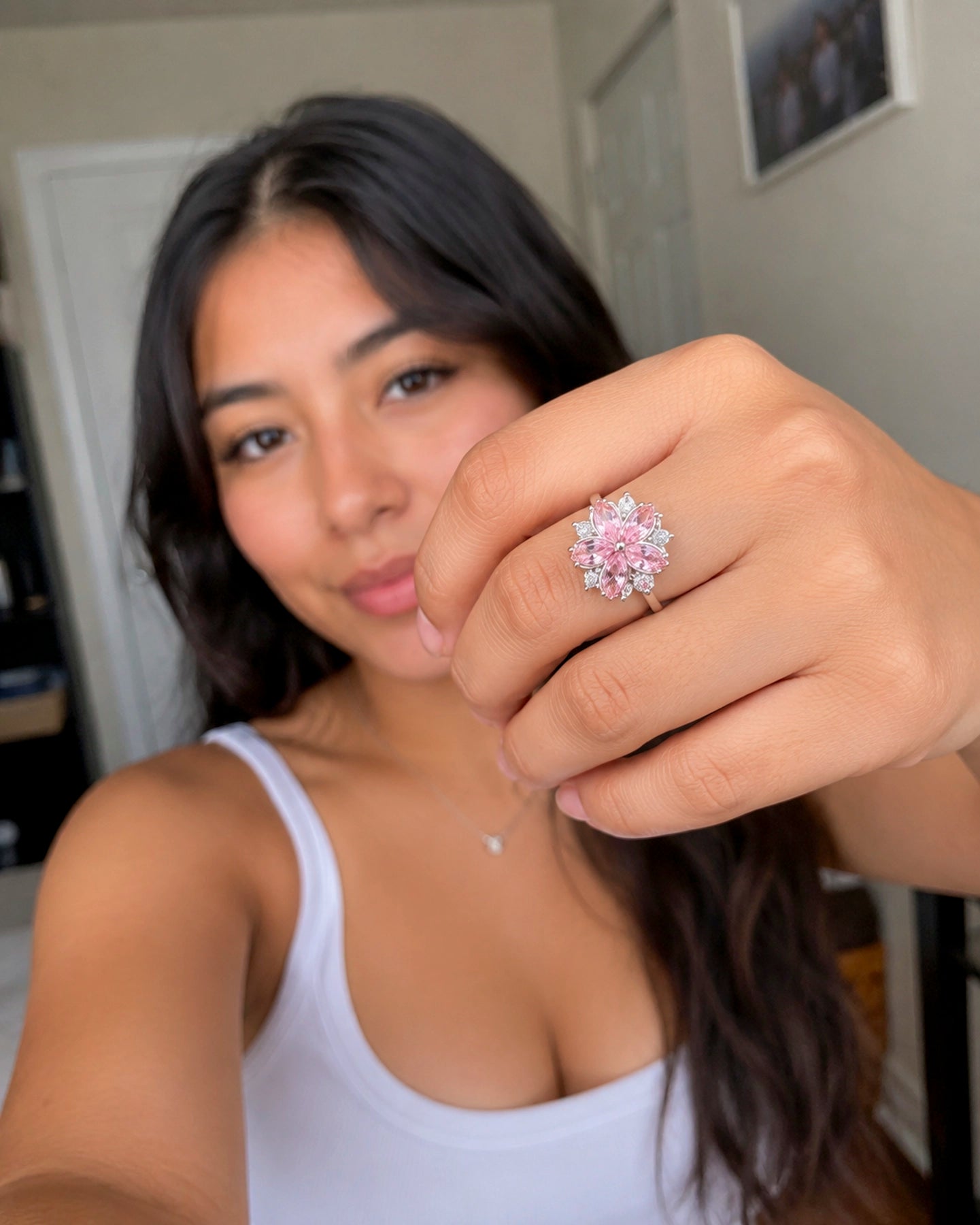 Flor de Cerezo – Anillo Ajustable