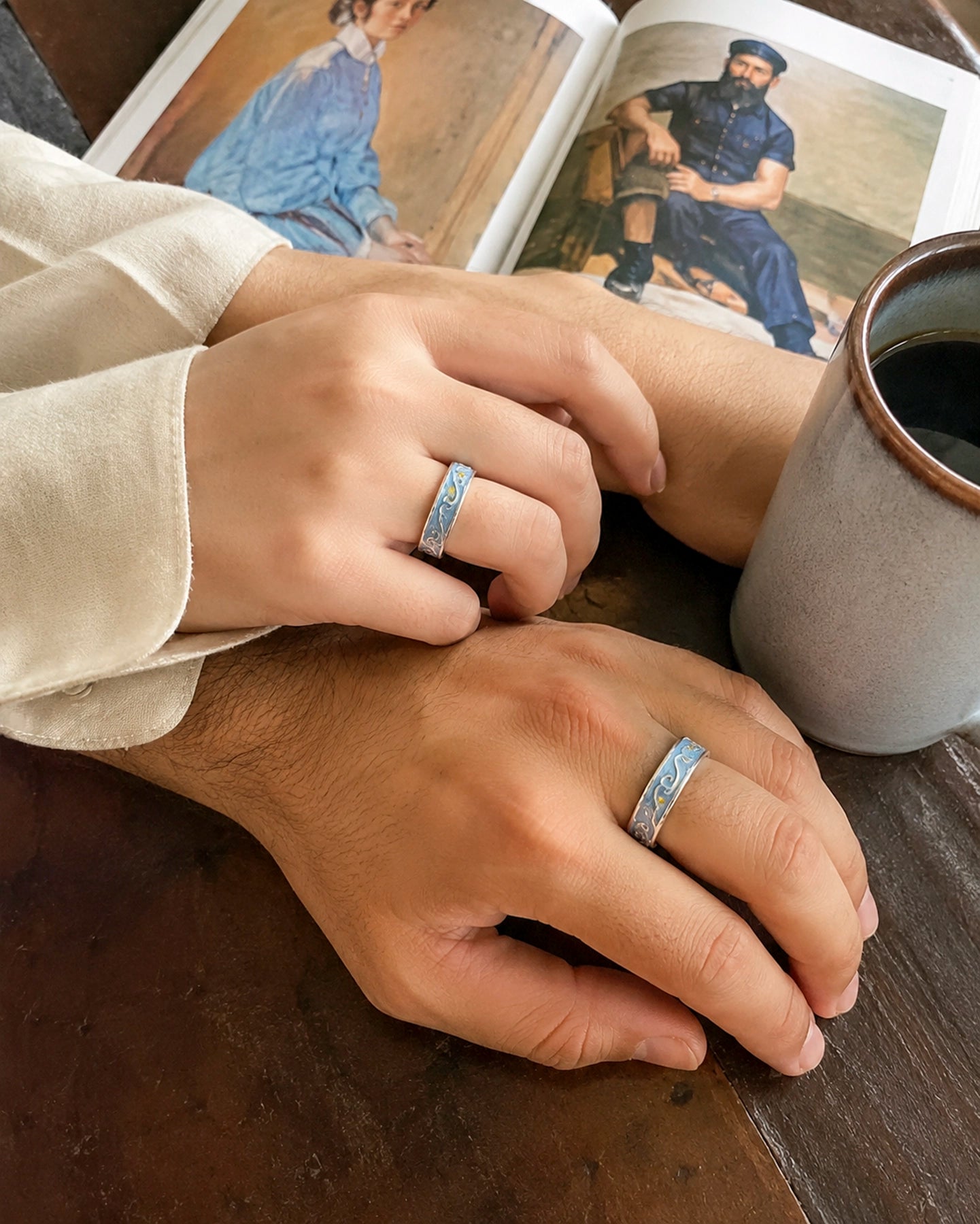 Anillos de Pareja Van Gogh – Noche Estrellada