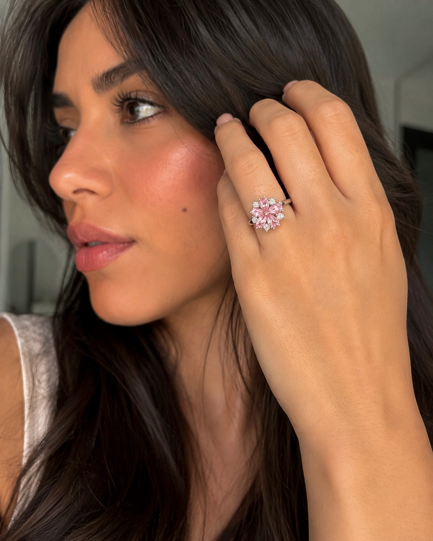 Flor de Cerezo – Anillo Ajustable