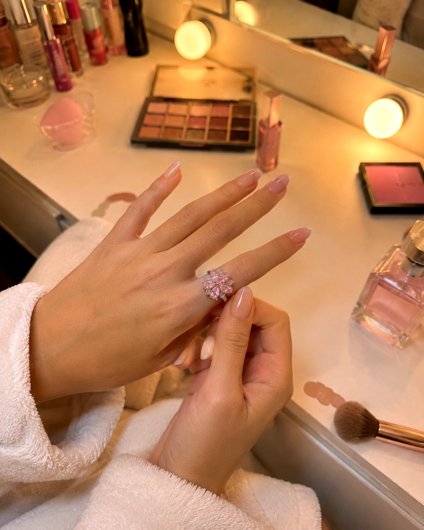 Flor de Cerezo – Anillo Ajustable