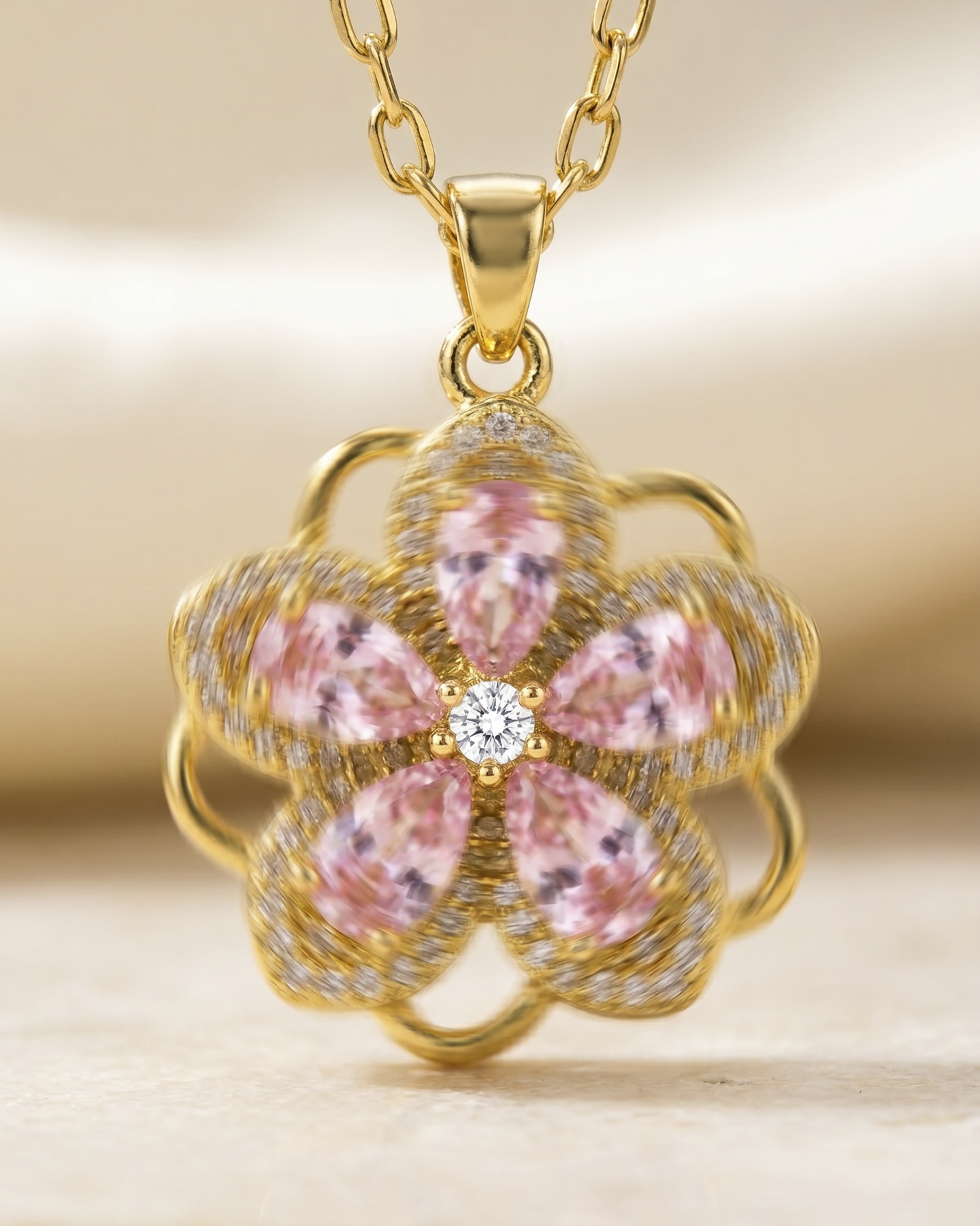Collar Flor Giratoria – Gira y Brilla