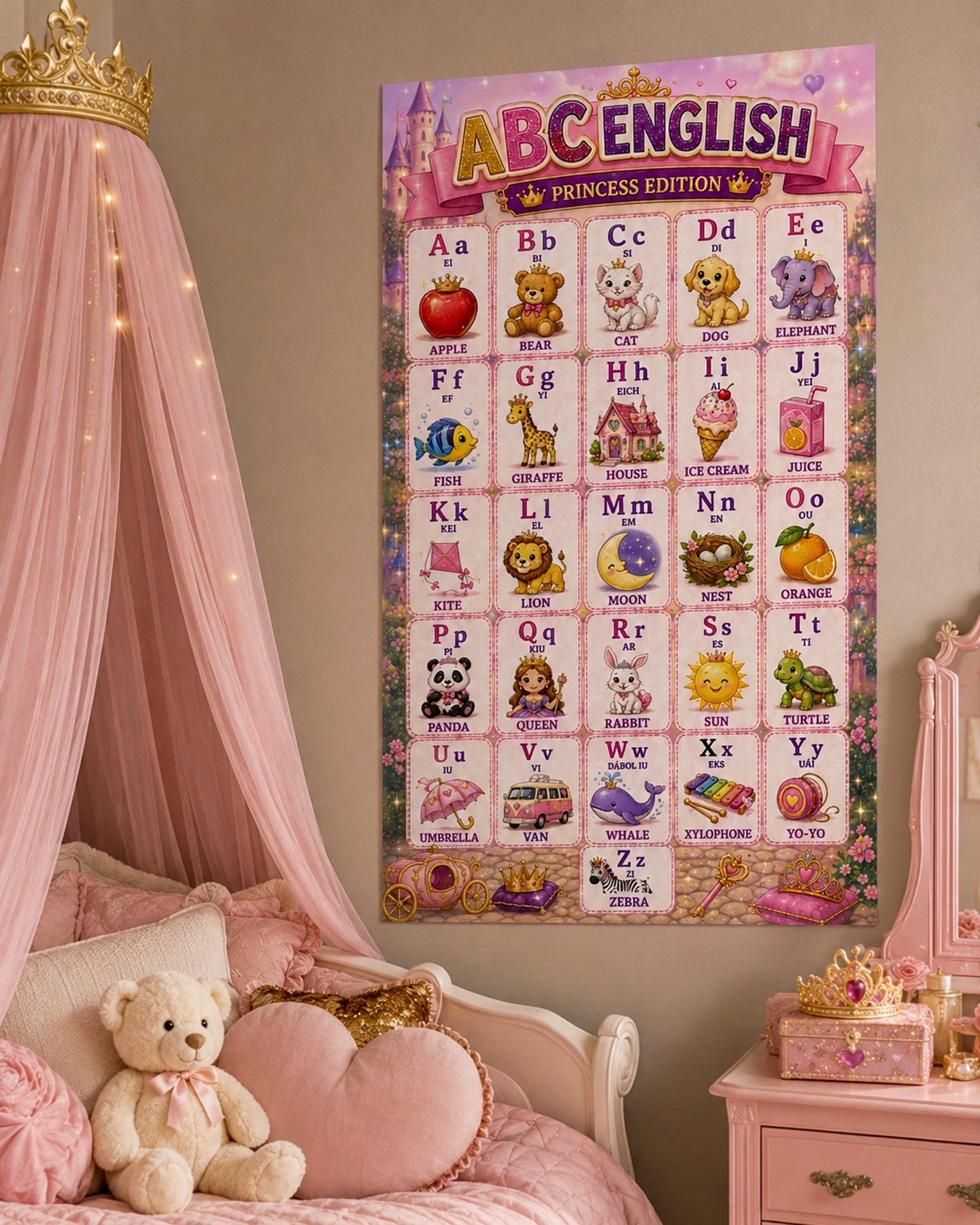 Sticker Educativo ABC English – Letras y Pronunciación