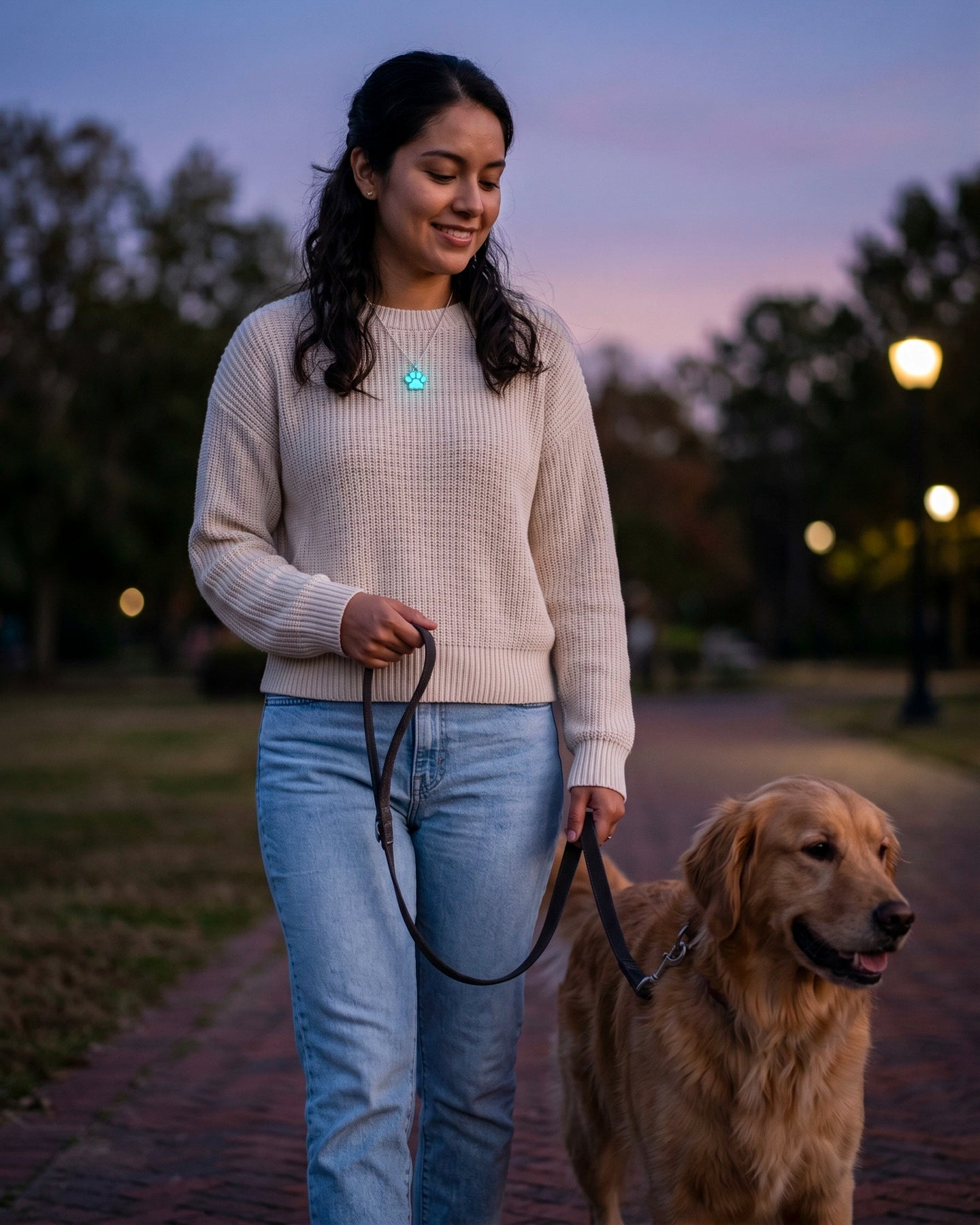 Collar Huellita – Brilla en la Oscuridad