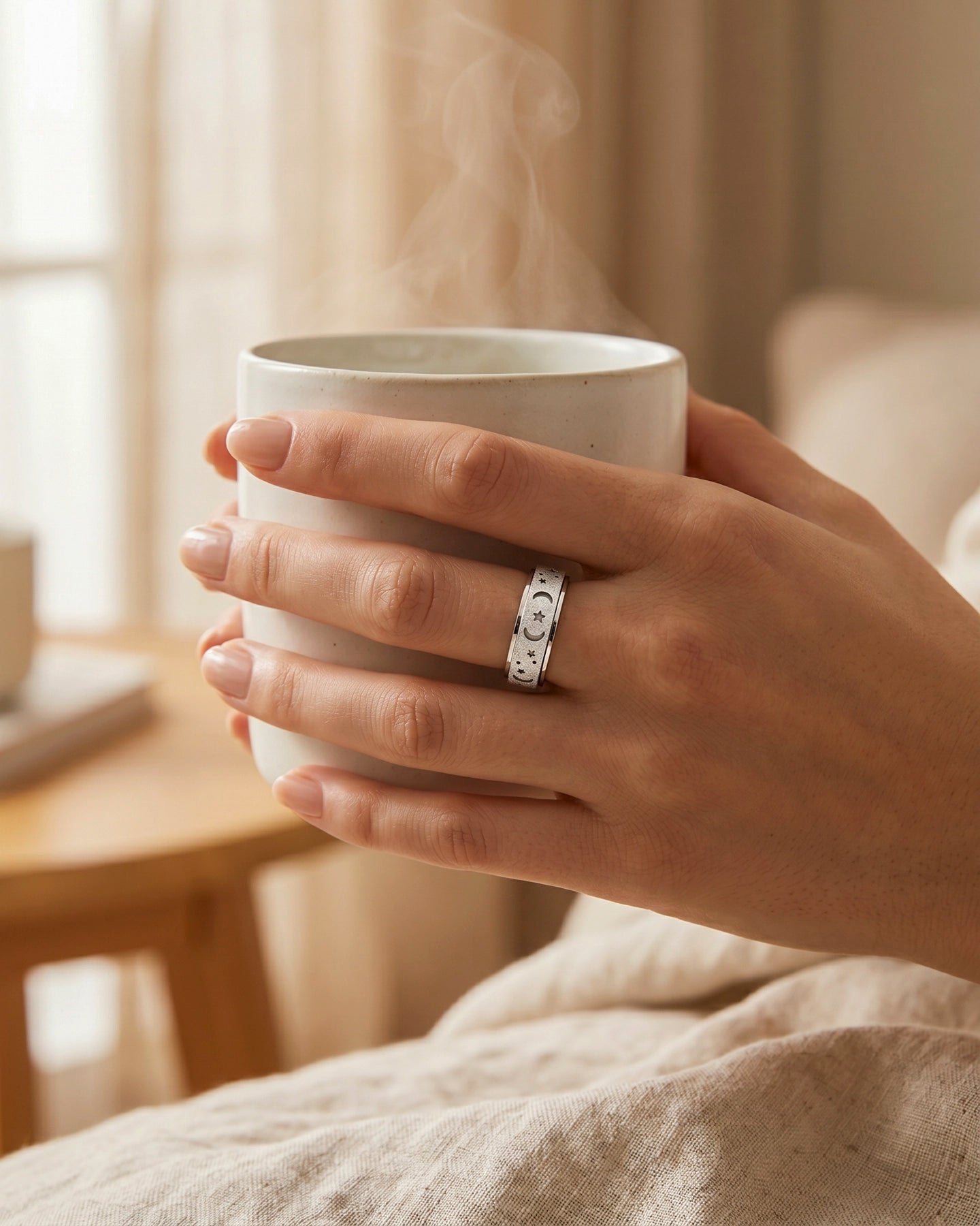 Anillo Luna y Estrellas – Antiestrés Giratorio
