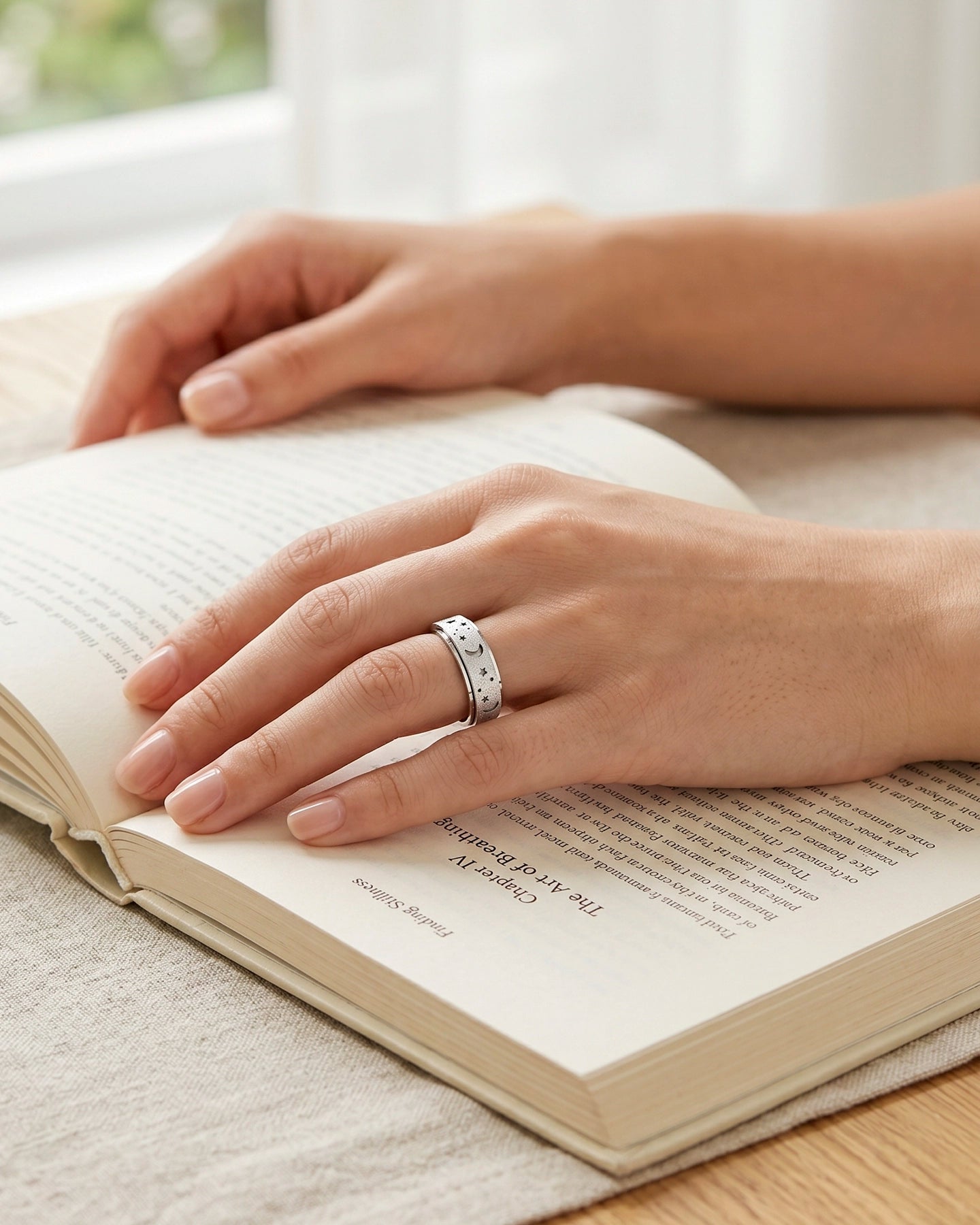 Anillo Luna y Estrellas – Antiestrés Giratorio