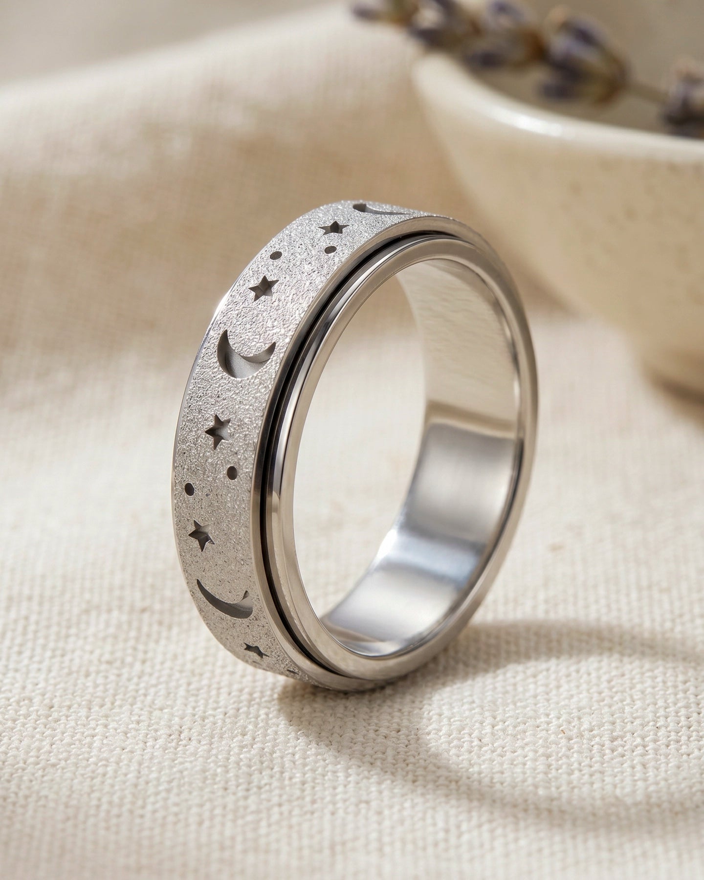 Anillo Luna y Estrellas – Antiestrés Giratorio