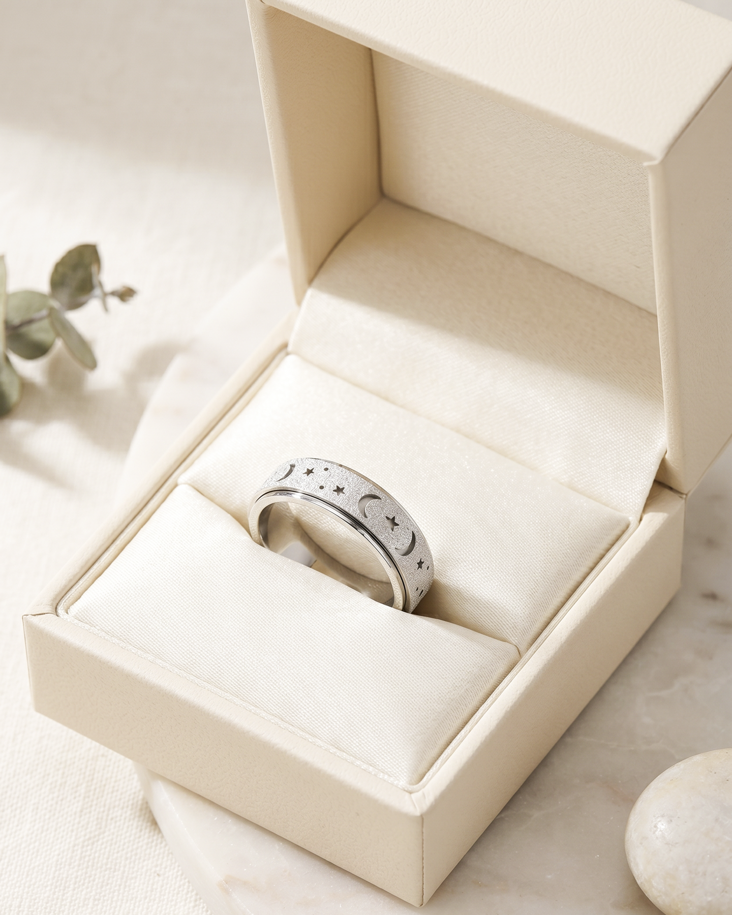 Anillo Luna y Estrellas – Antiestrés Giratorio