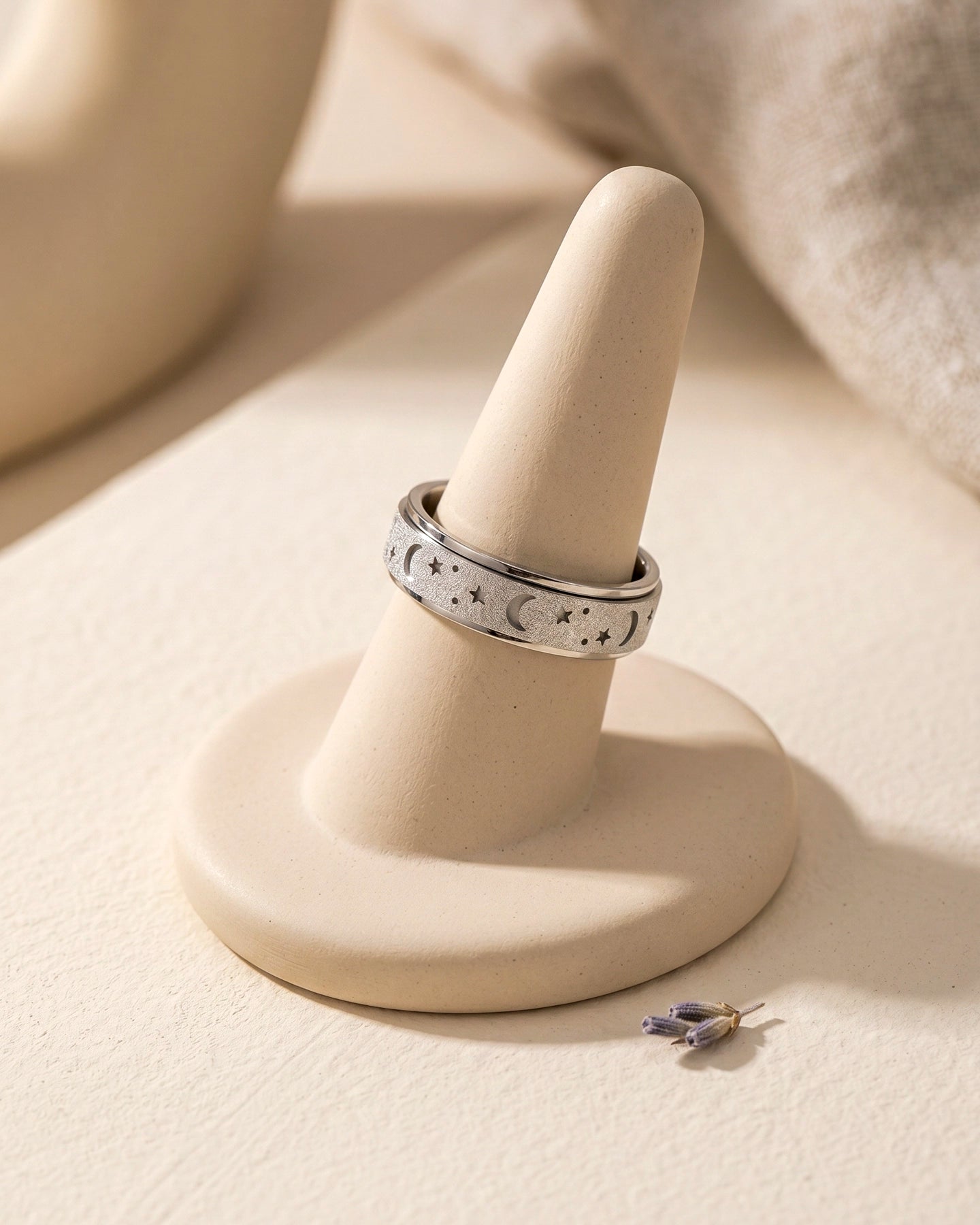 Anillo Luna y Estrellas – Antiestrés Giratorio