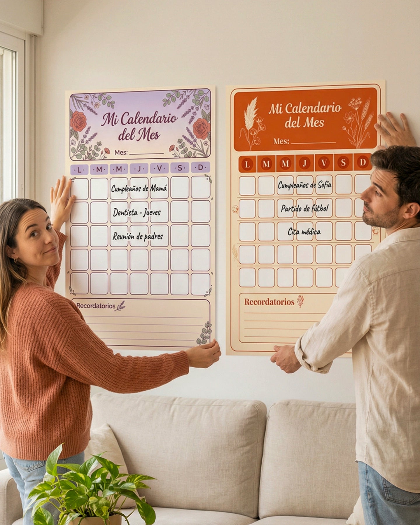 Mi Calendario del Mes – Organizador de Pared Reutilizable