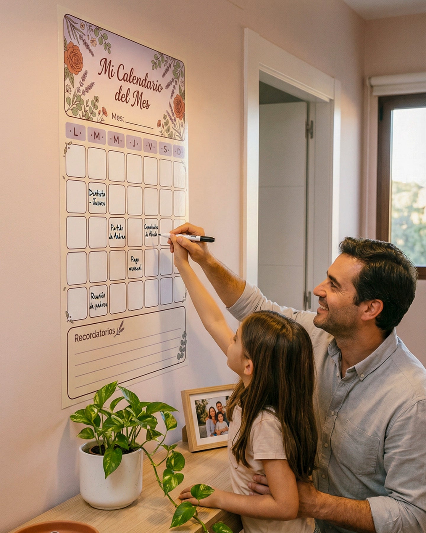 Mi Calendario del Mes – Organizador de Pared Reutilizable