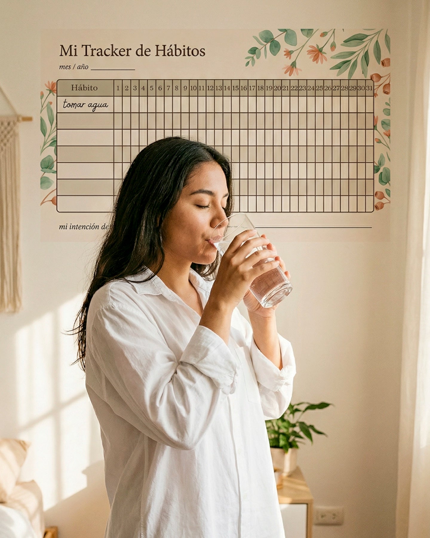 Mi Tracker de Hábitos – Organizador de Pared Reutilizable