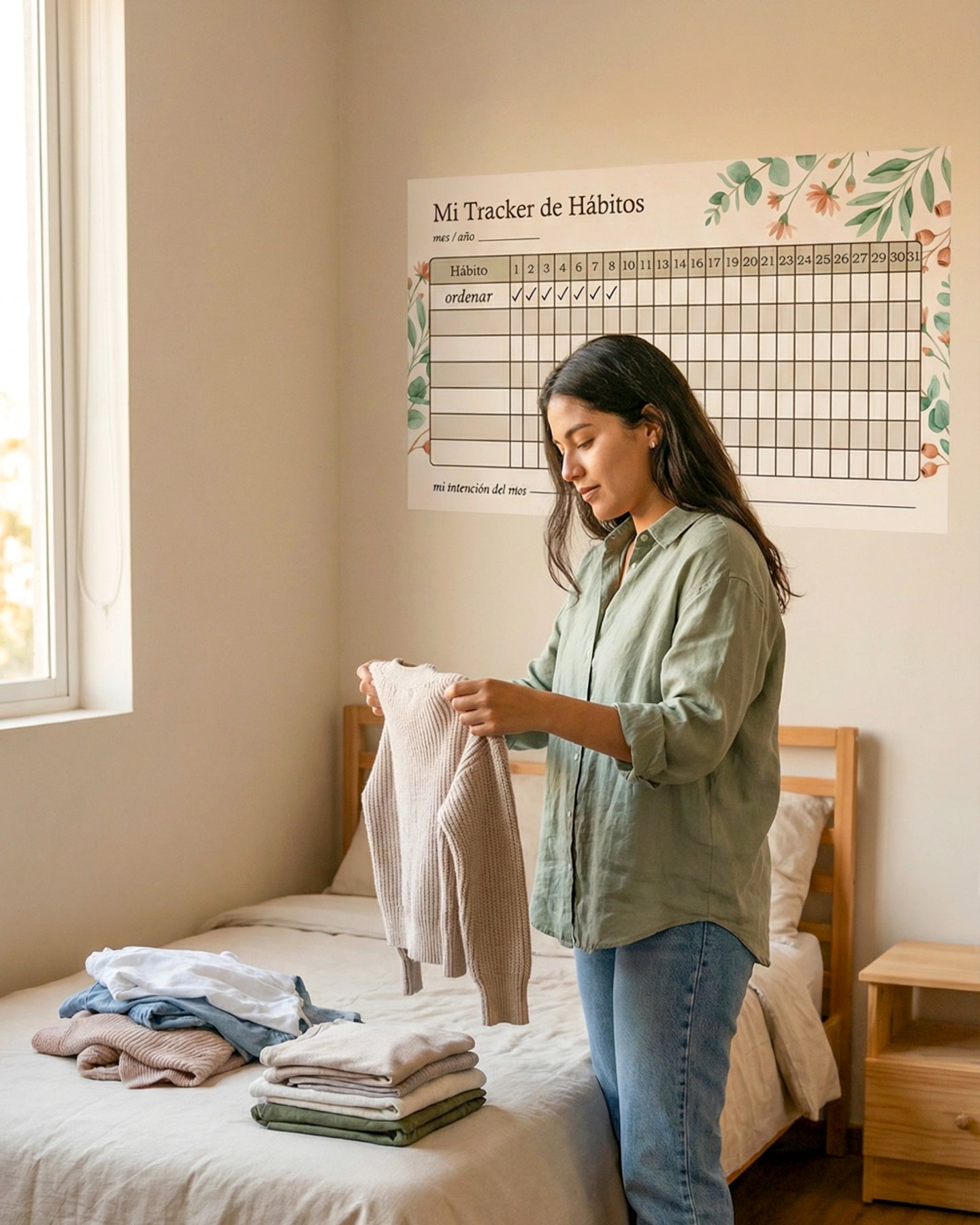 Mi Tracker de Hábitos – Organizador de Pared Reutilizable