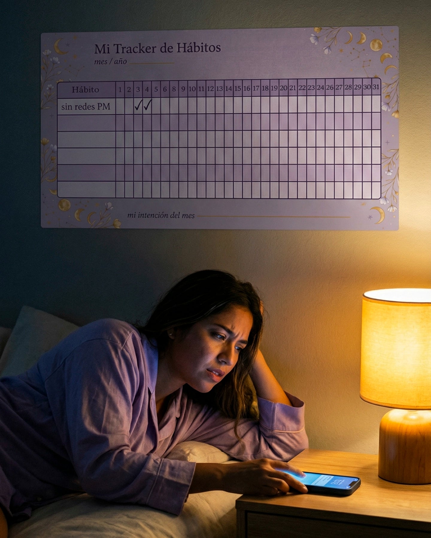 Mi Tracker de Hábitos – Organizador de Pared Reutilizable