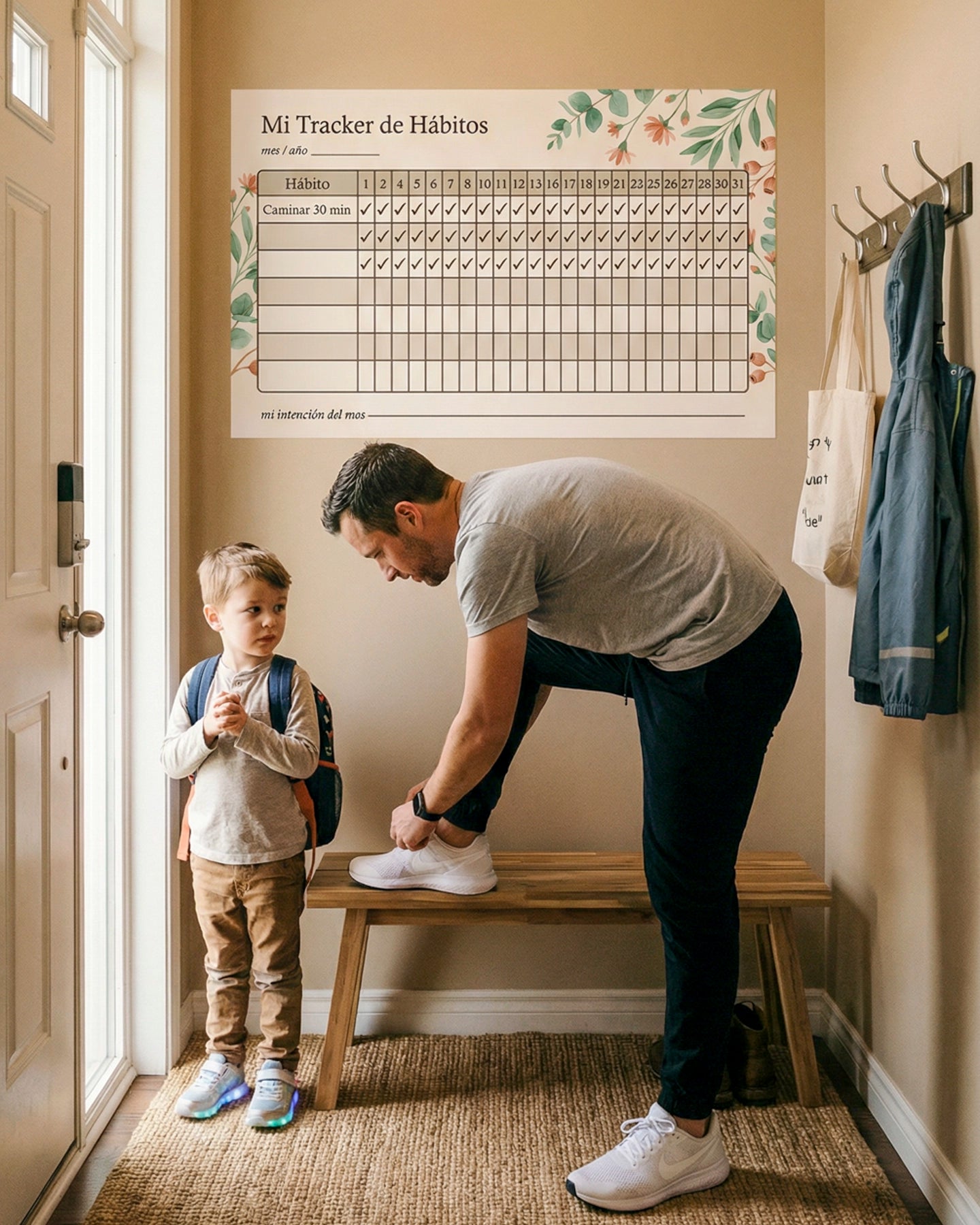Mi Tracker de Hábitos – Organizador de Pared Reutilizable