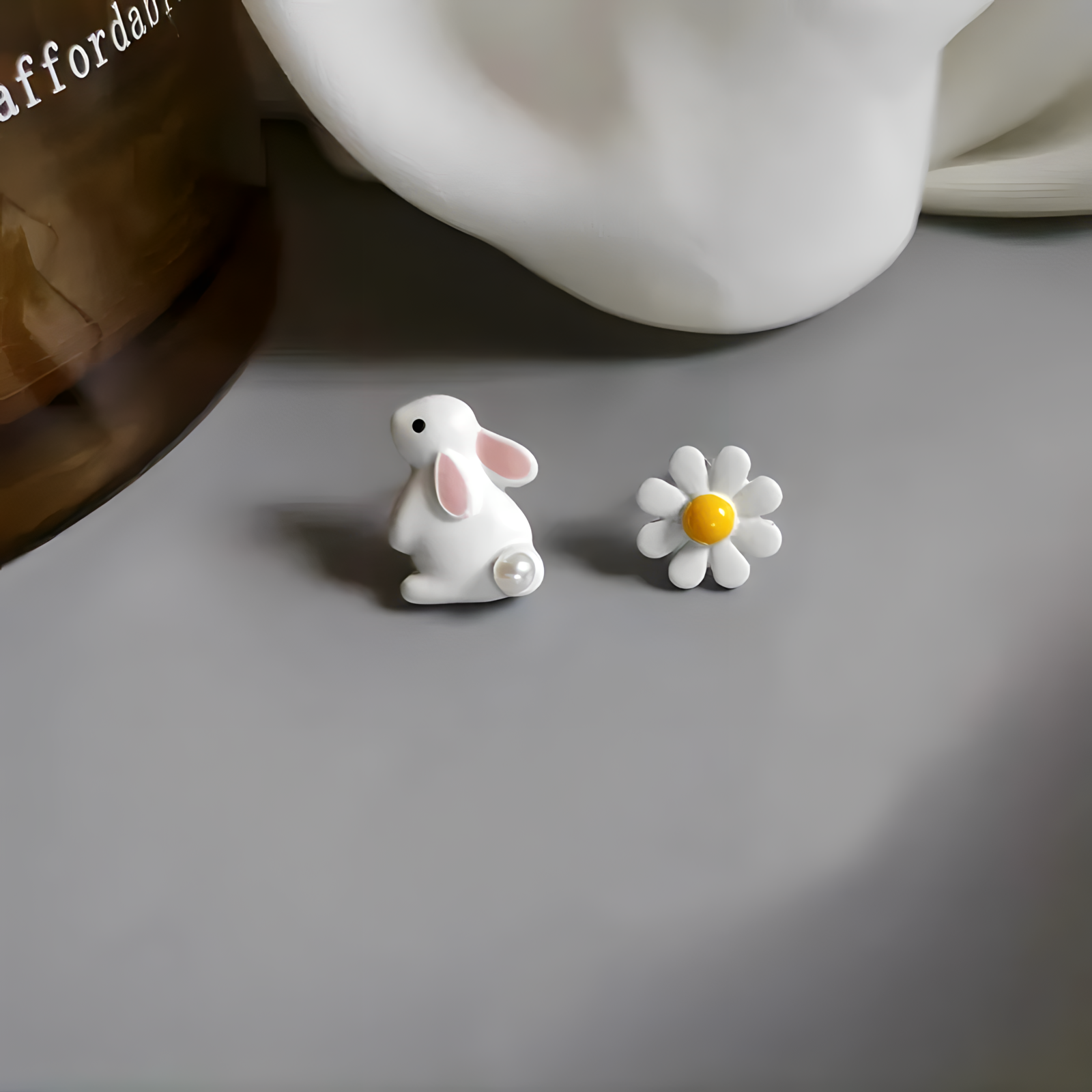 Aretes Conejito y Flor