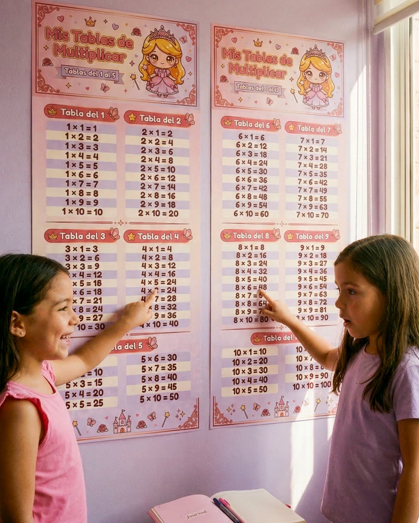 Mis Tablas de Multiplicar – Mural Educativo para Niñas