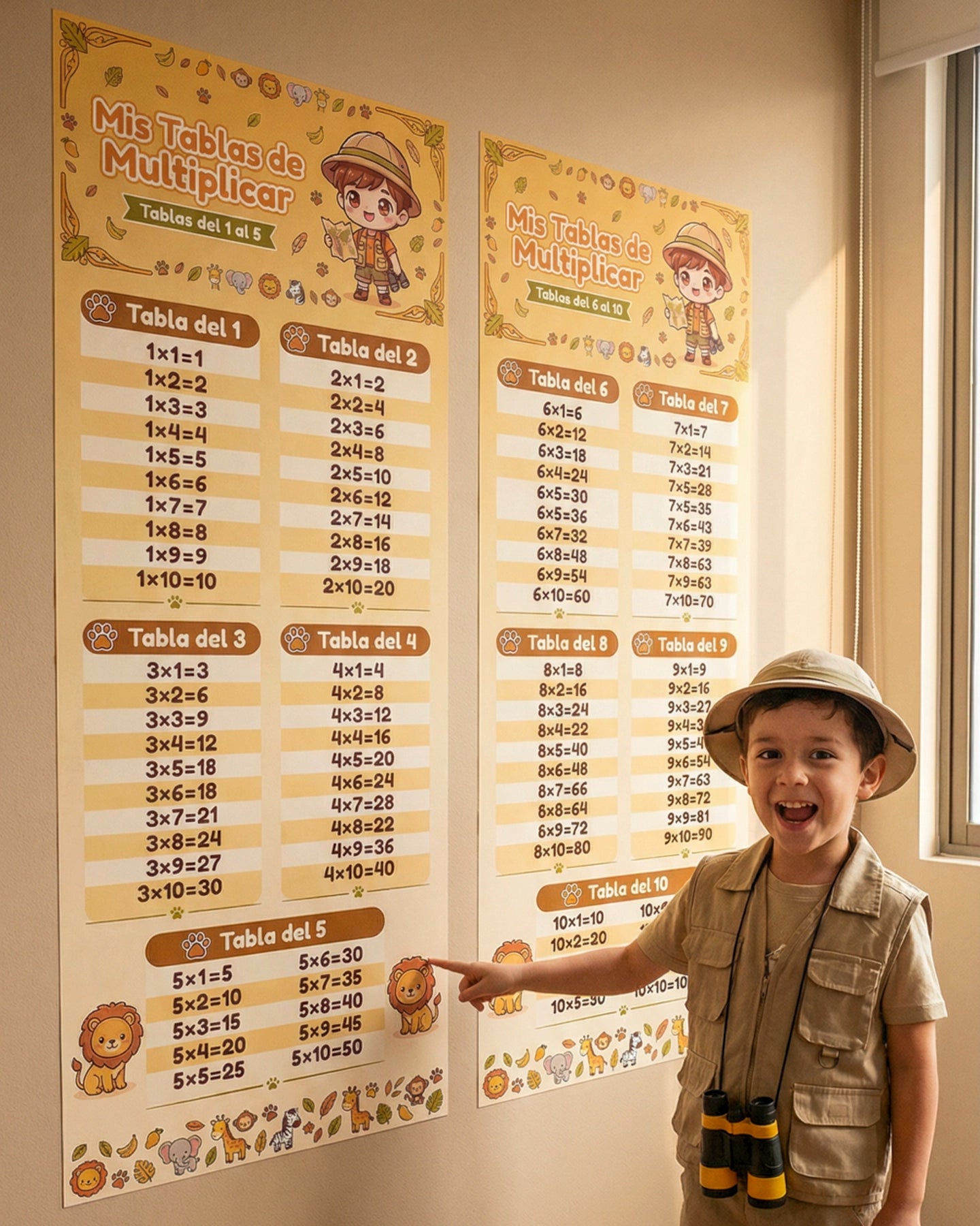 Mis Tablas de Multiplicar – Mural Educativo para Niños