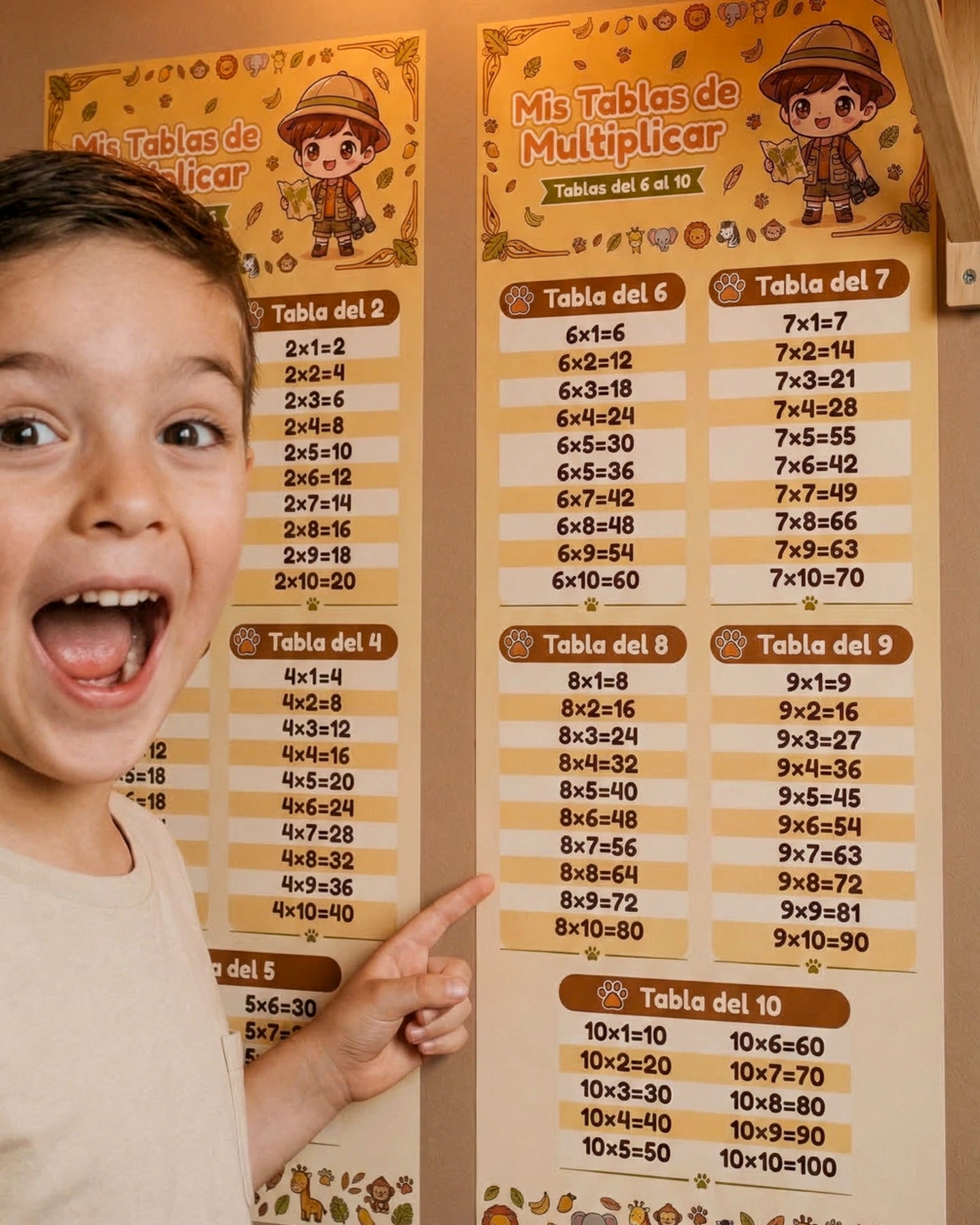 Mis Tablas de Multiplicar – Mural Educativo para Niños