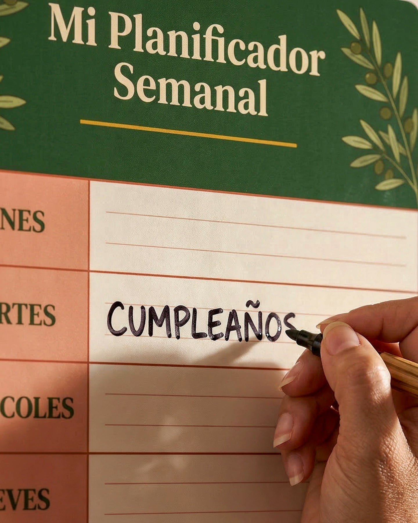 Mi Planificador Semanal – Organizador de Pared Reutilizable