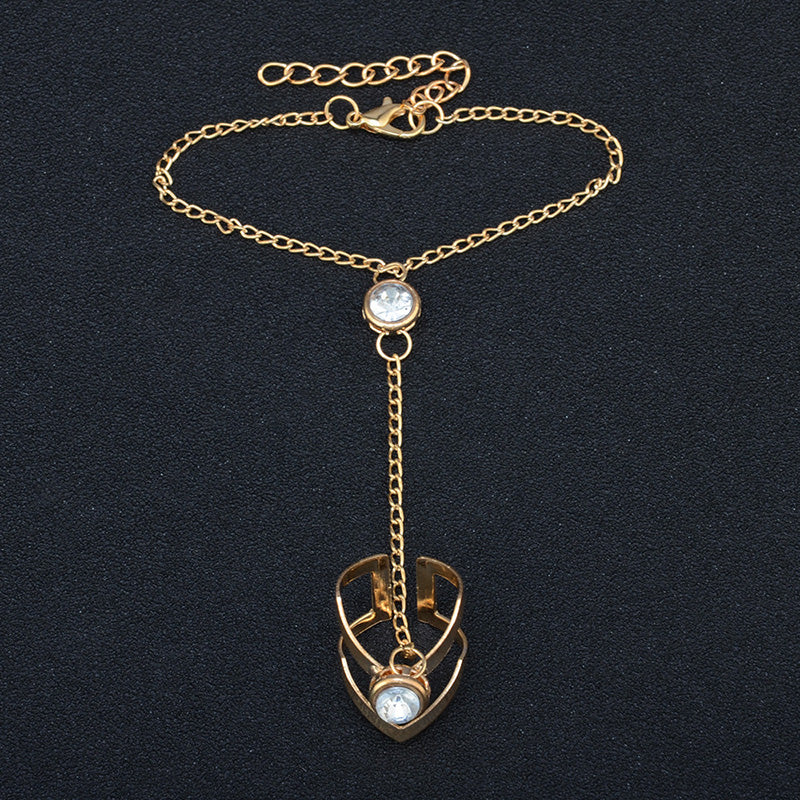 Pulsera con Anillo de Perla Brillante